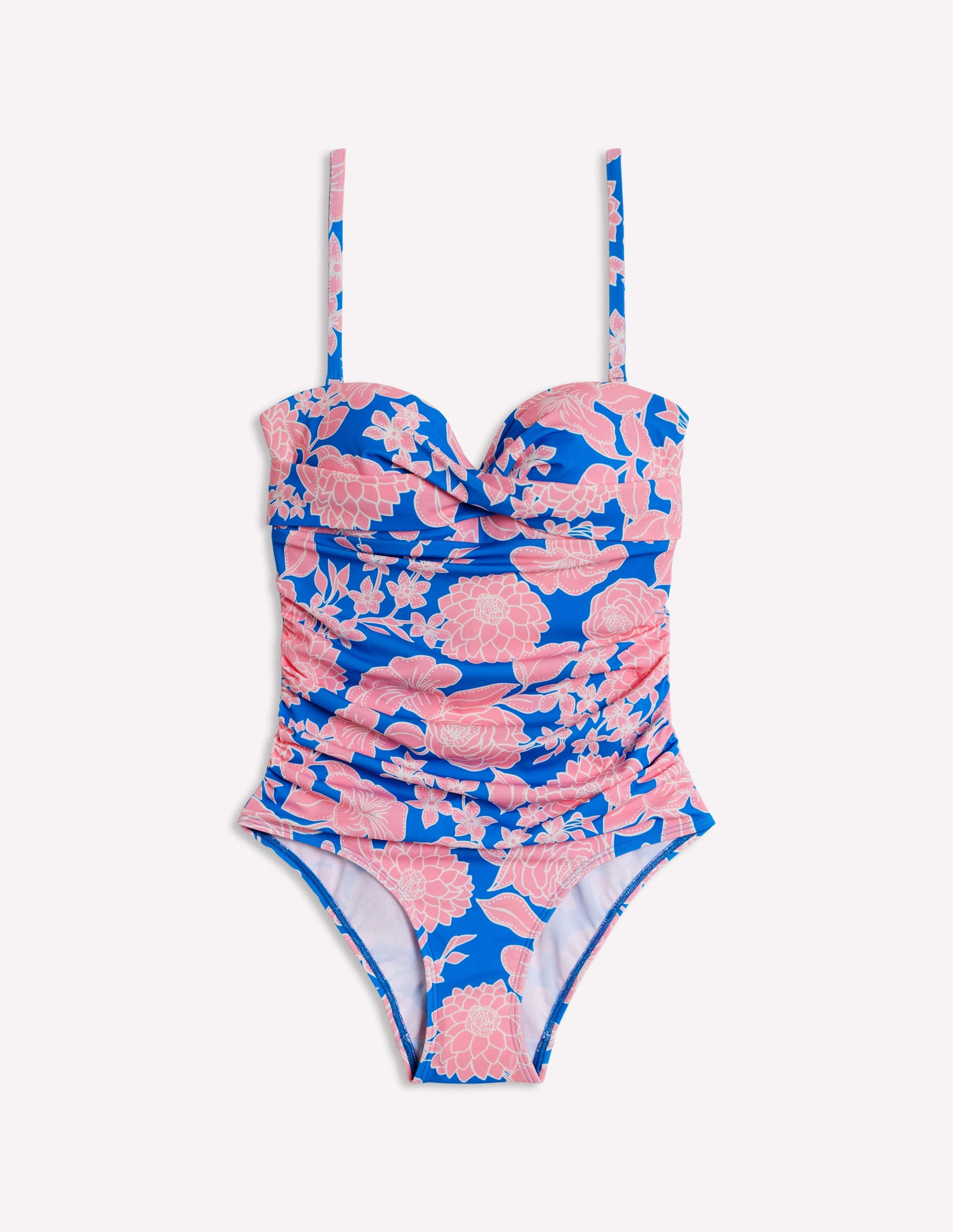 Maillot de bain Andros torsadé sur le devant-Passerin indigo, motif Blossom - Image 5