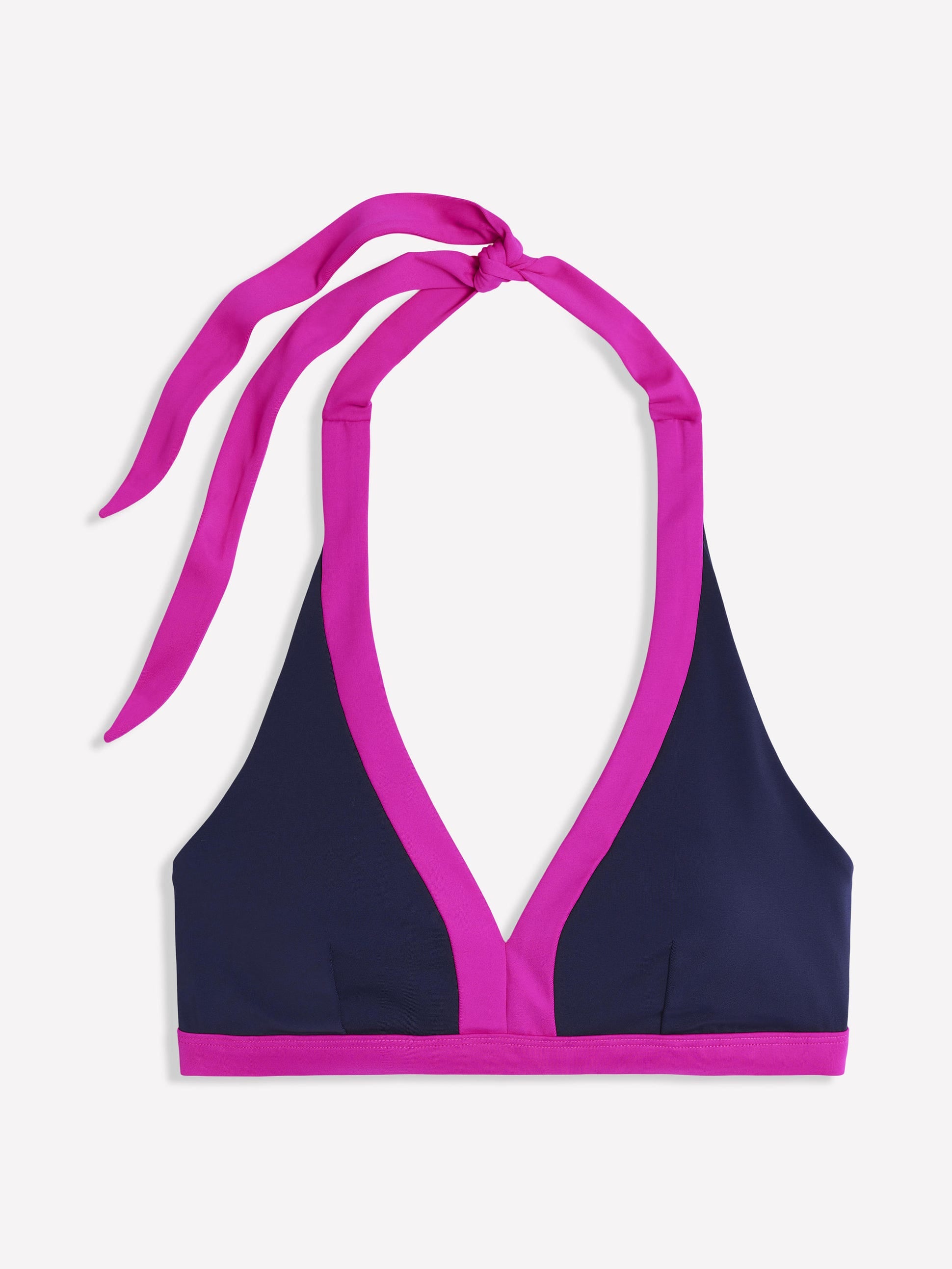 Haut de bikini Ios à empiècement en V-Bleu marine, rose - Image 5