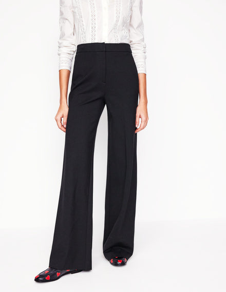 Pantalon Westbourne en point de Rome-Noir