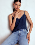 Silk Cami-Navy