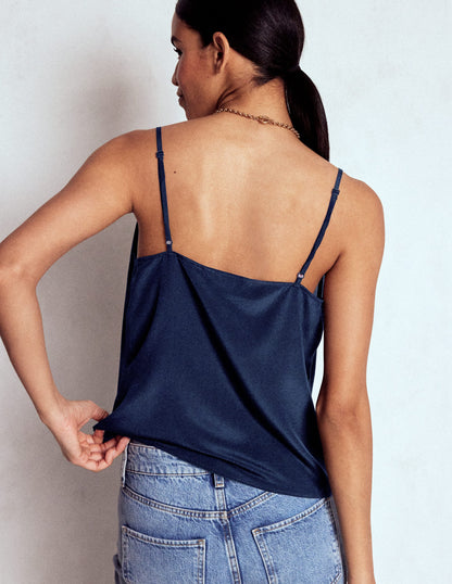 Silk Cami-Navy-2
