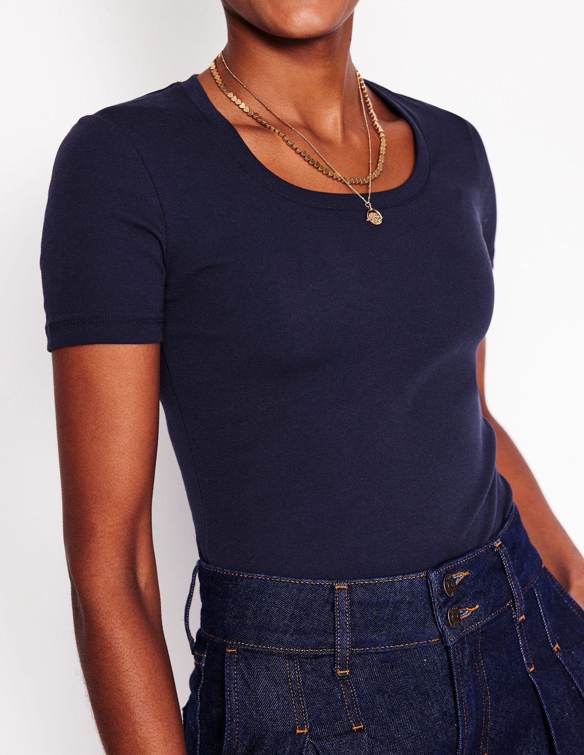 Essential Jersey T-Shirt-Navy - Image 2