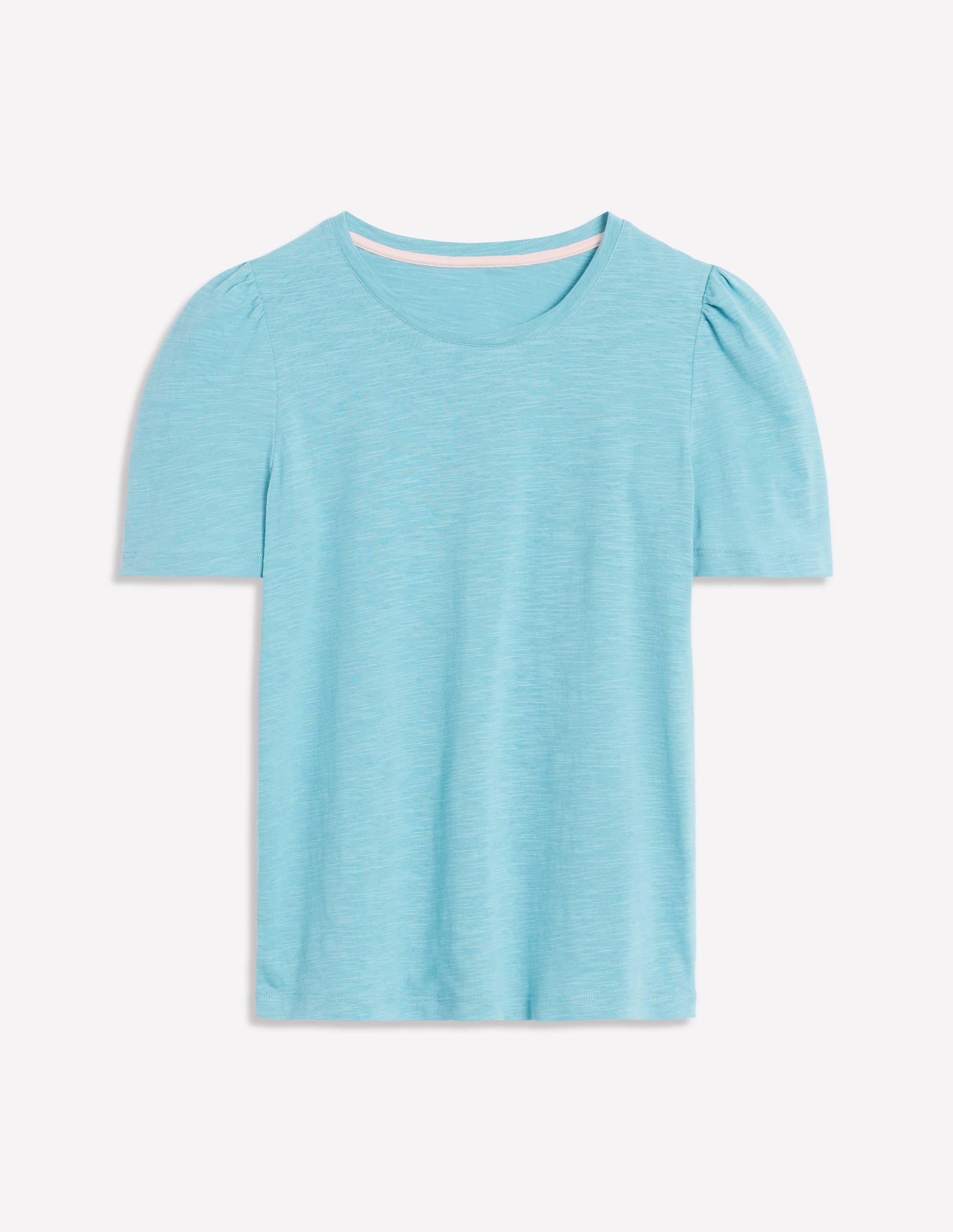 Cotton Puff Sleeve T-Shirt-Duck Egg Blue - Image 5