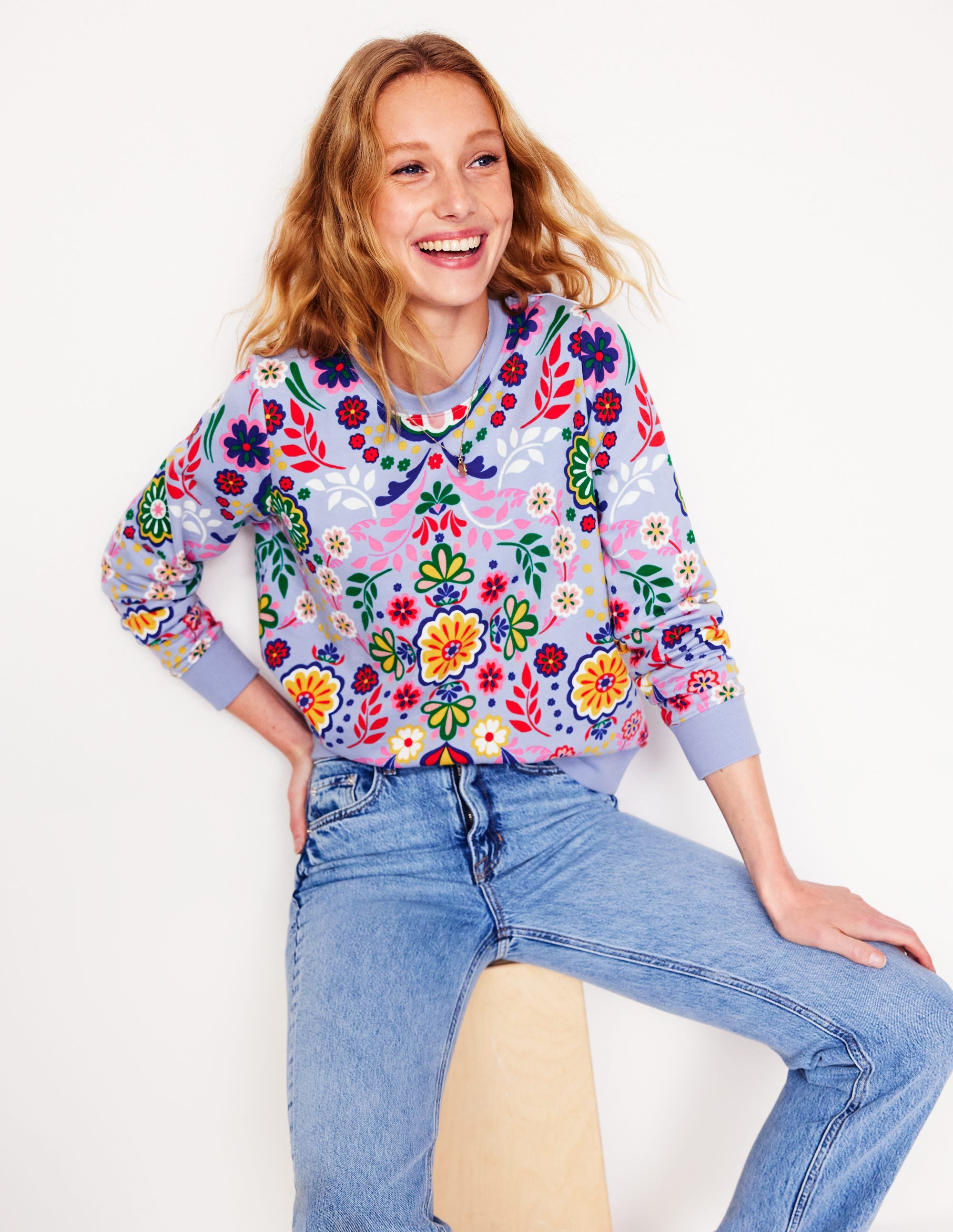 Hannah Printed Sweatshirt-Structured Meadow - Image 1