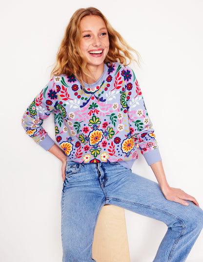 Hannah Sweatshirt mit Print-Bunt, Wiese