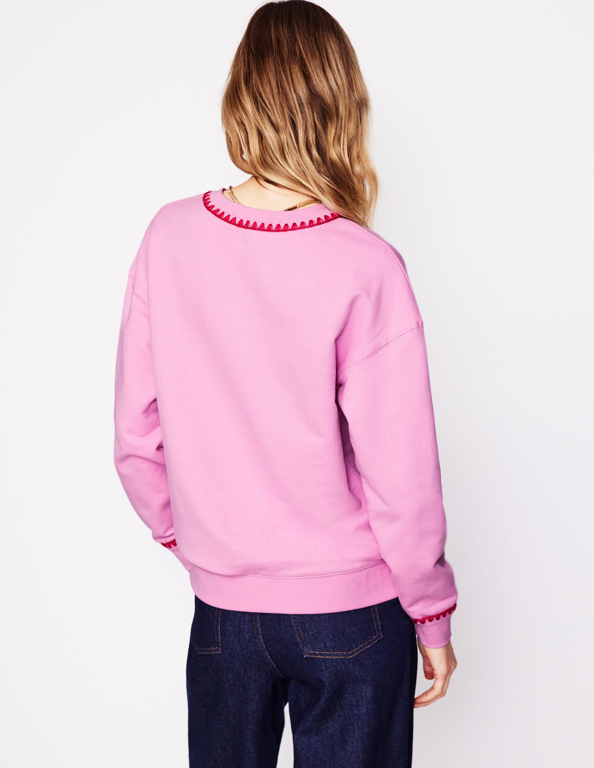 Emi Sweatshirt mit Stickerei-Helles Lavendelblau - Image 3