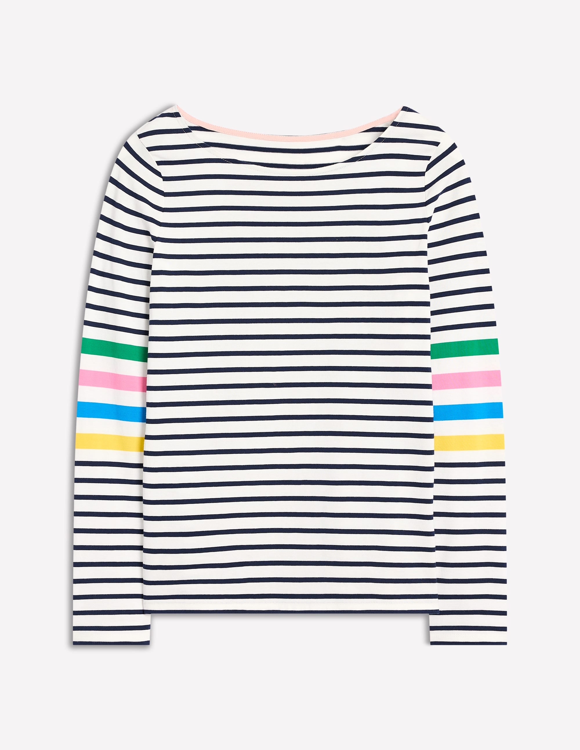 Ella Breton-Shirt mit langen Ärmeln-Naturweiß Bunt Platzierung auf den Ärmeln - Image 5