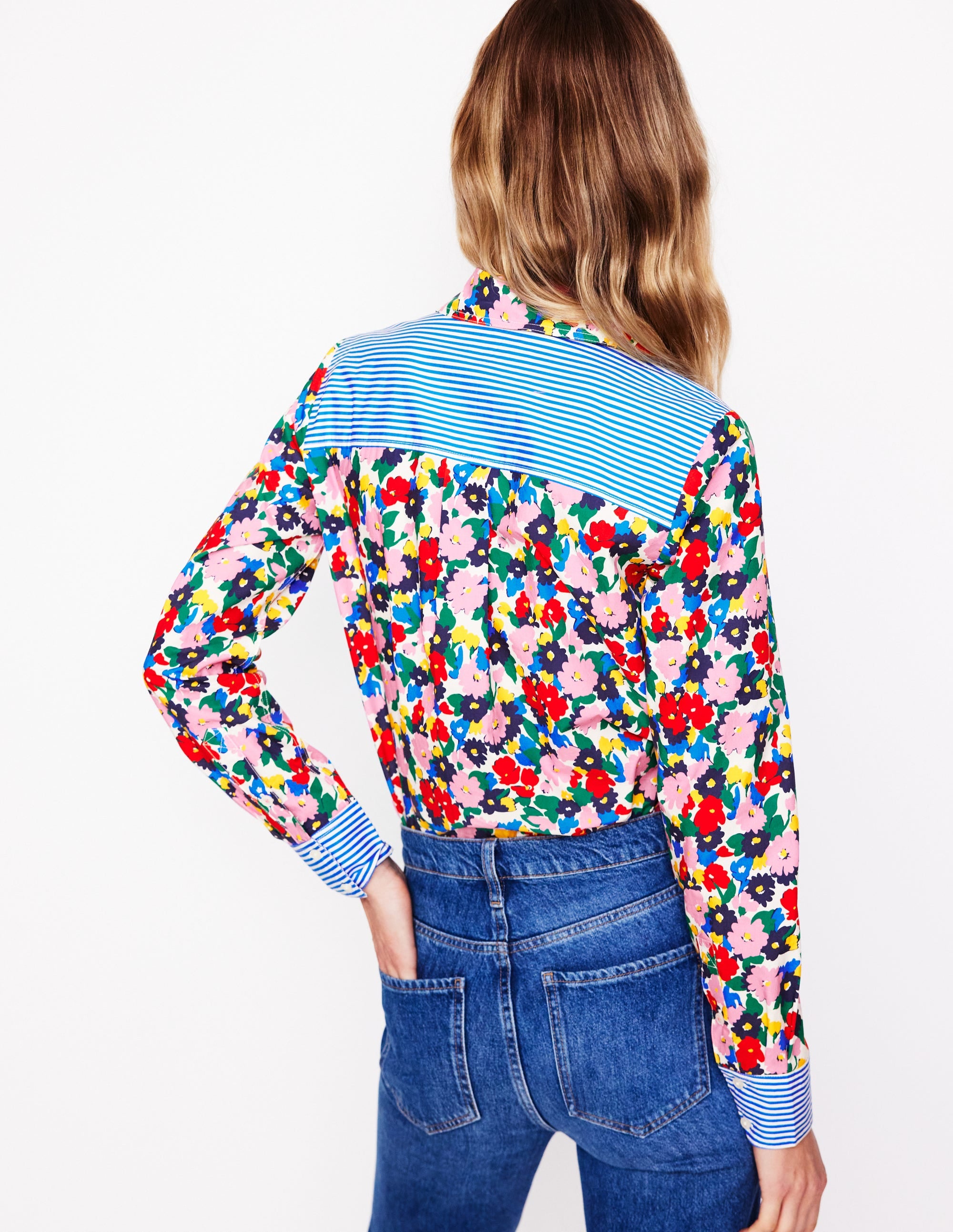 Chemise Sienna en coton-Multi, motif Painterly Meadow - Image 3