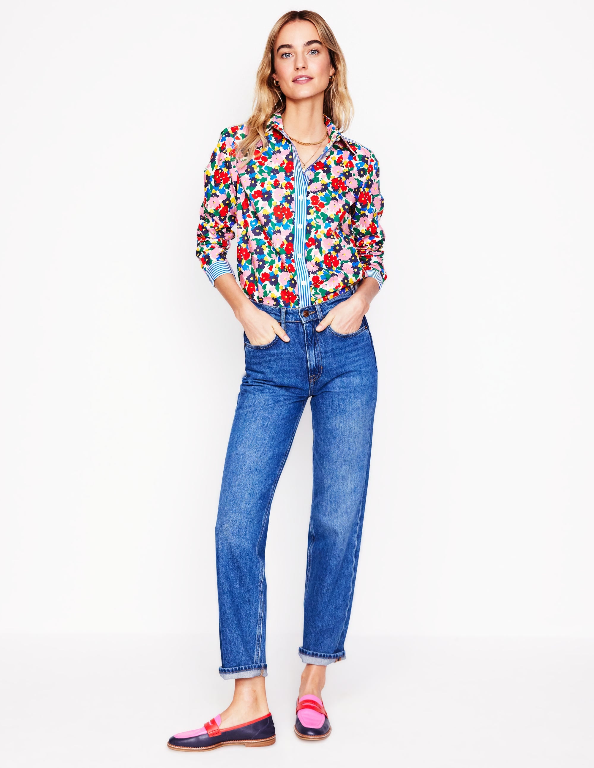 Chemise Sienna en coton-Multi, motif Painterly Meadow - Image 5