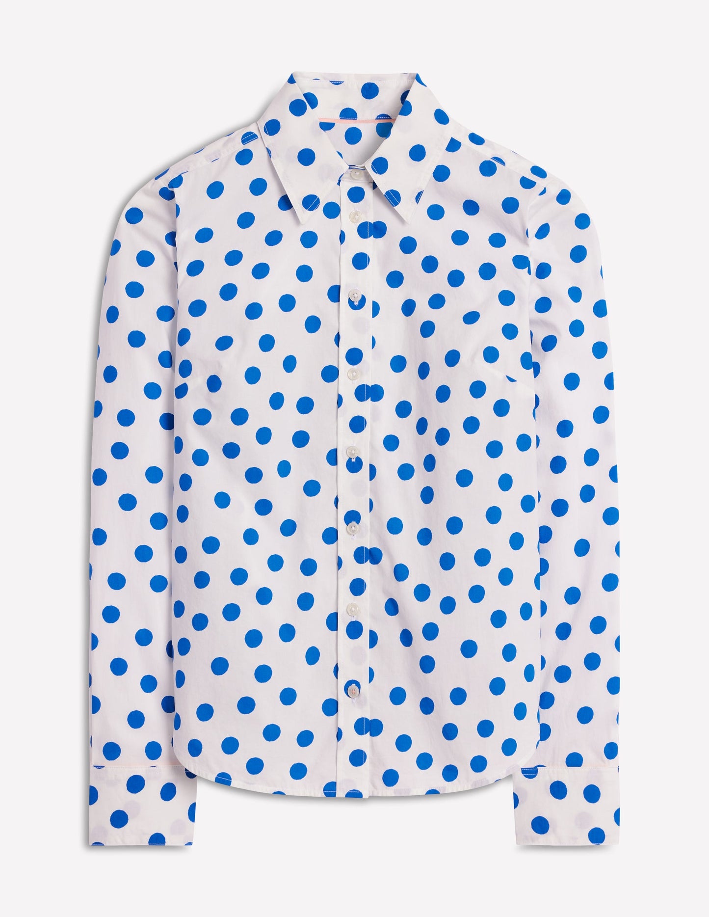 Chemise Sienna en coton-Ivoire, pois abstraits bleu