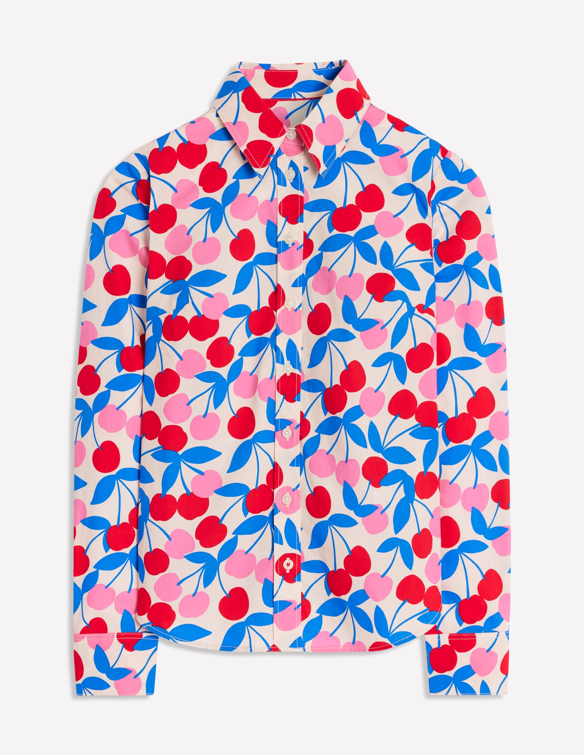 Chemise Sienna en coton-Rose craie, cascade de cerises - Image 6