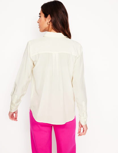 Sienna Silk Shirt-Ivory