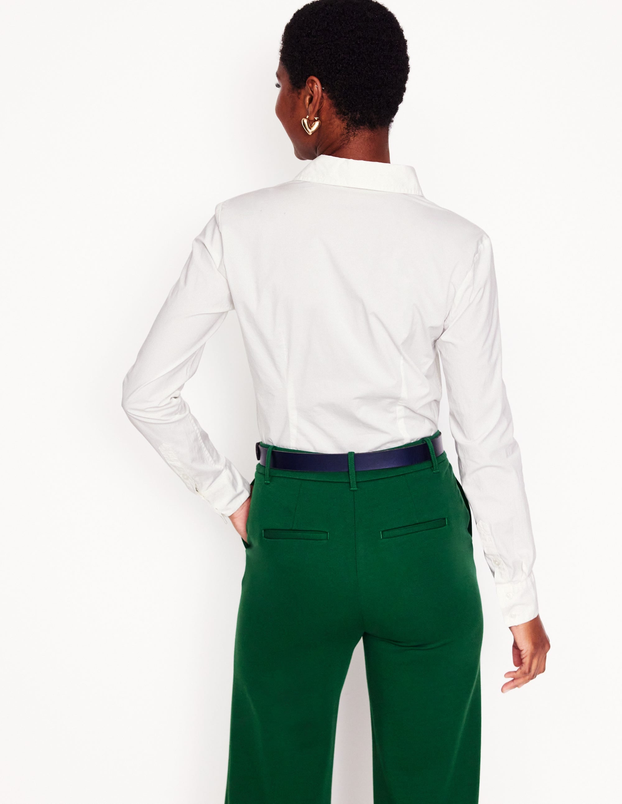 Saskia Stretch-Baumwollhemd-Weiß - Image 3
