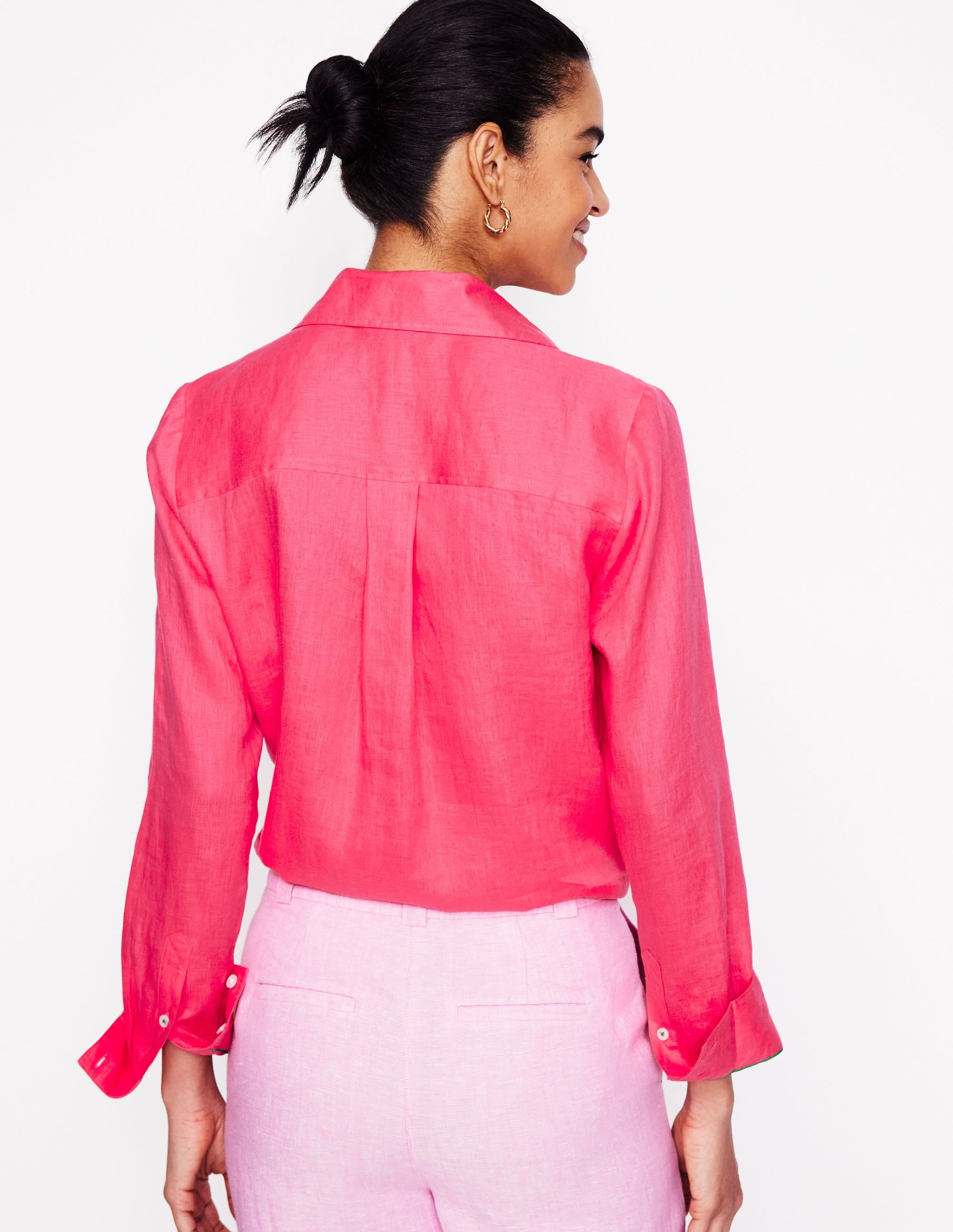 Chemise Sienna en lin-Rose camélia - Image 3