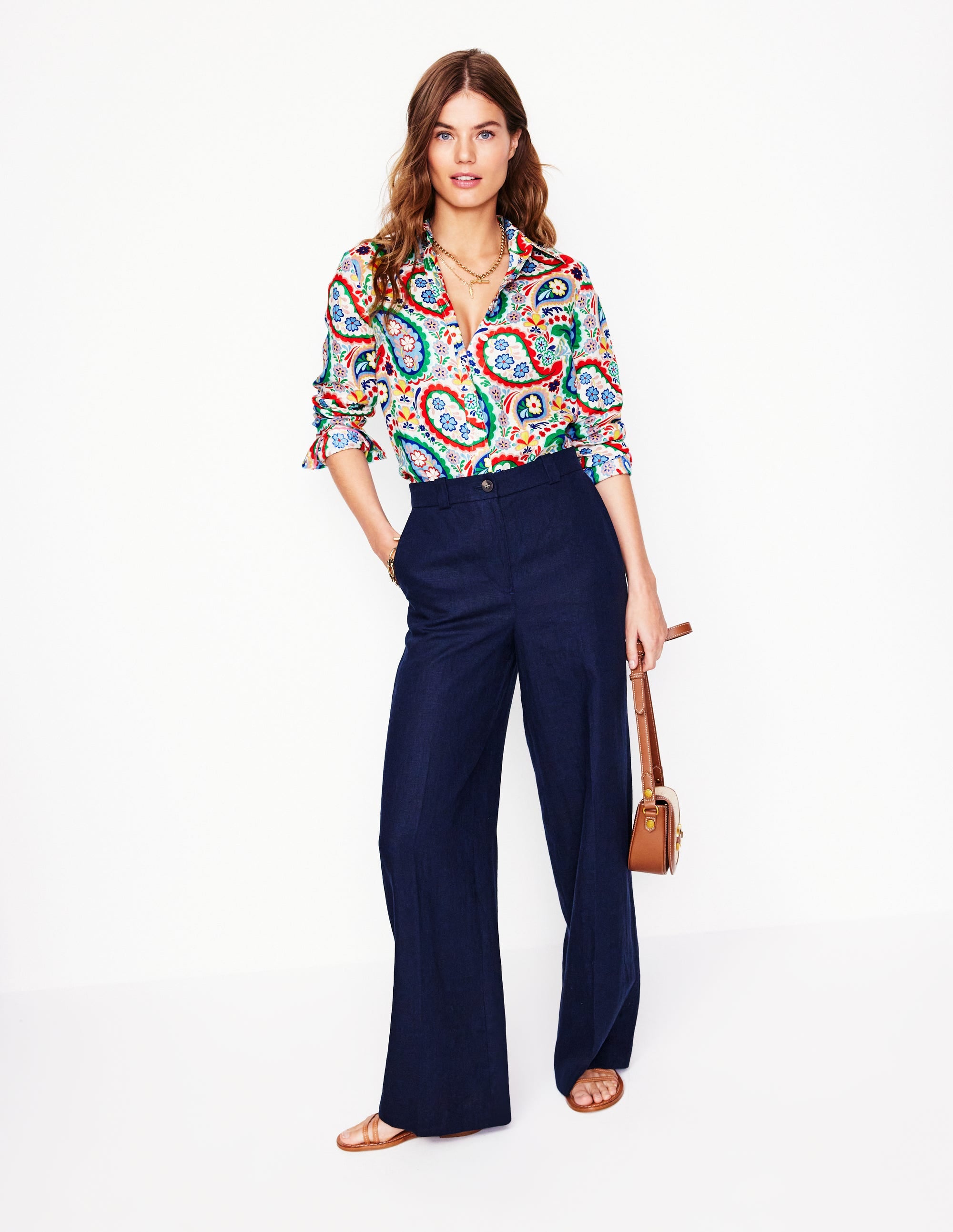 Chemise Sienna en lin-Motif Meadow Paisley multi - Image 7