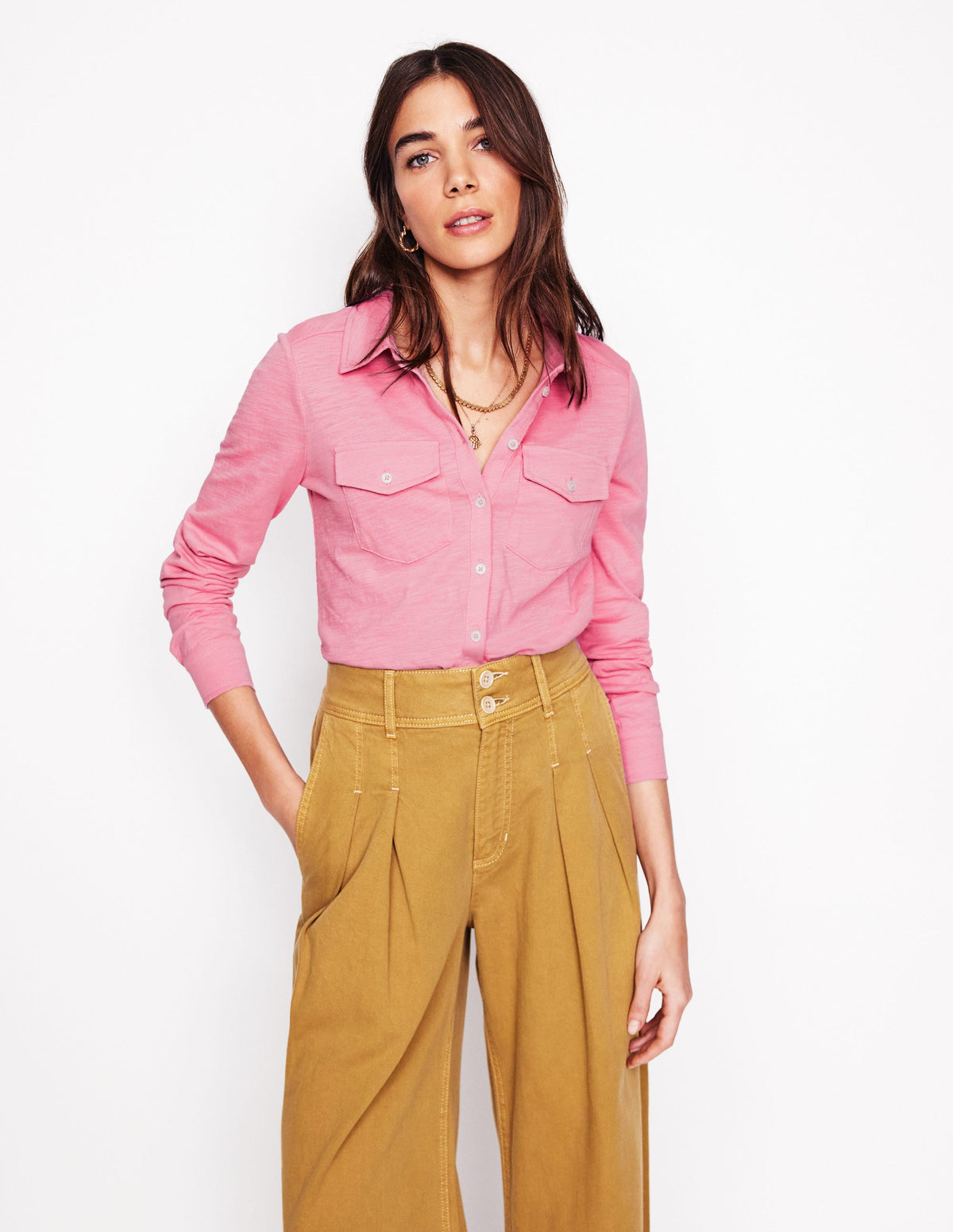 Chemise Amy en jersey-Rose Formica - Image 4