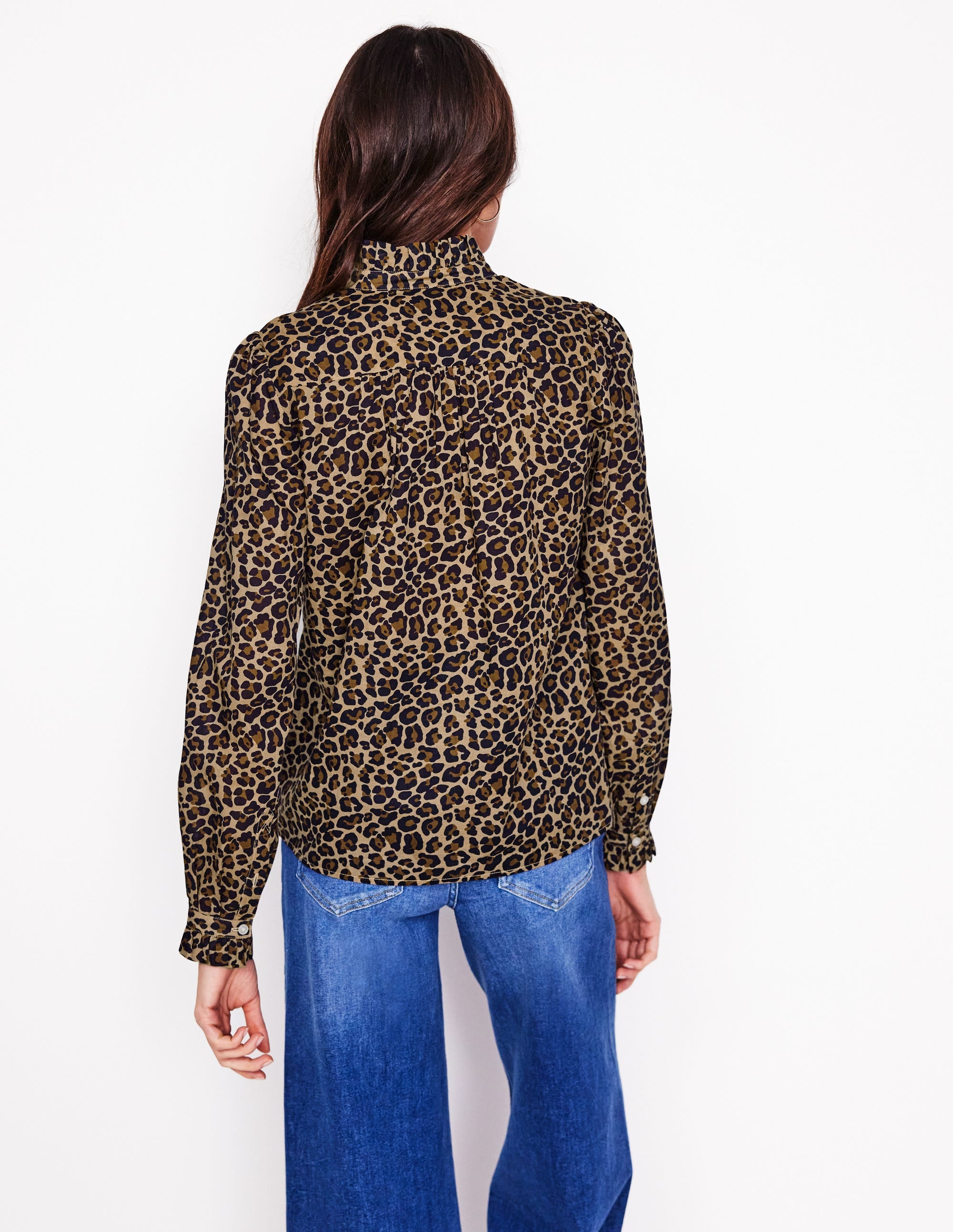 Blouse Felicity en coton-Camel, Motif Cheetah Pop - Image 3