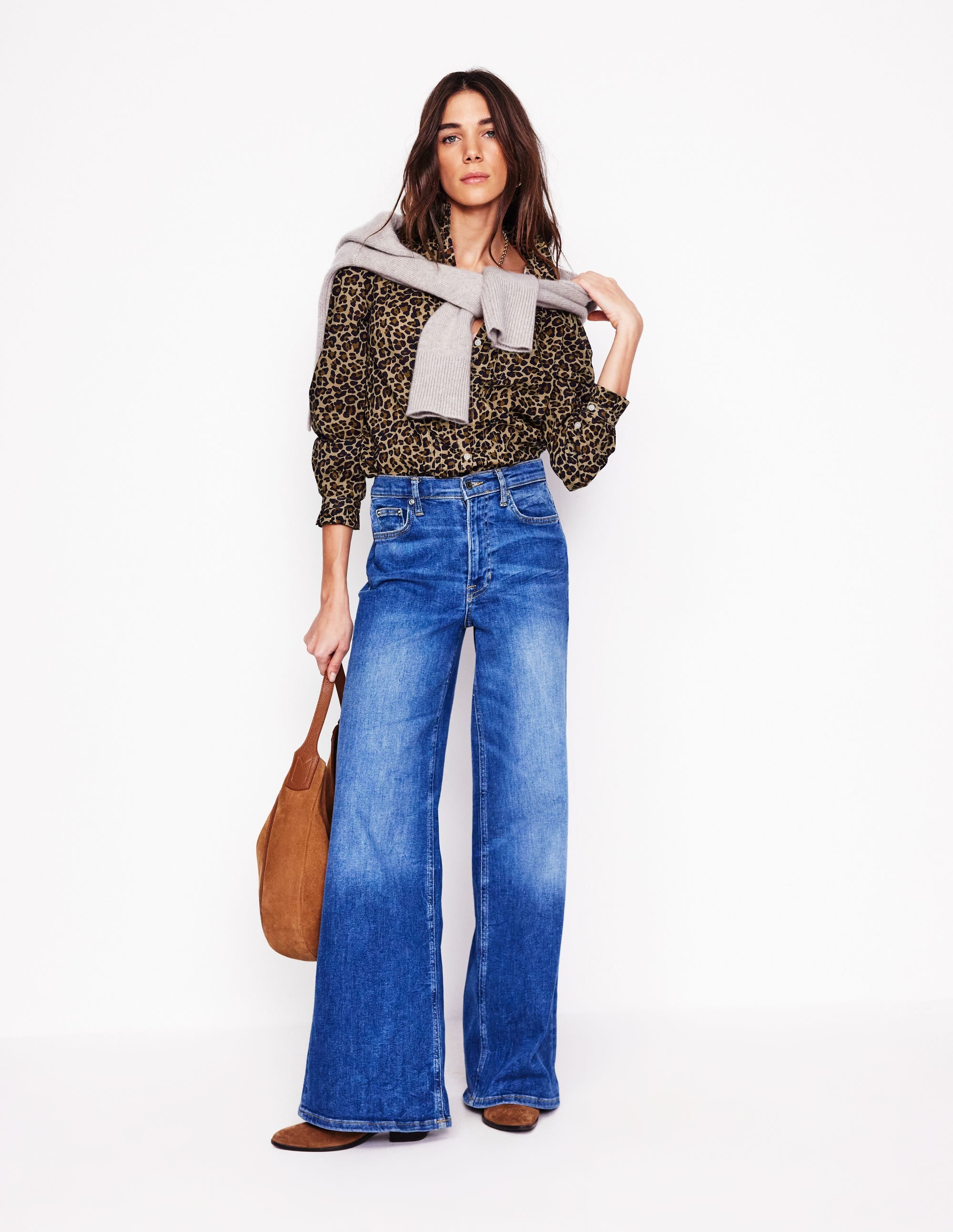 Blouse Felicity en coton-Camel, Motif Cheetah Pop - Image 4