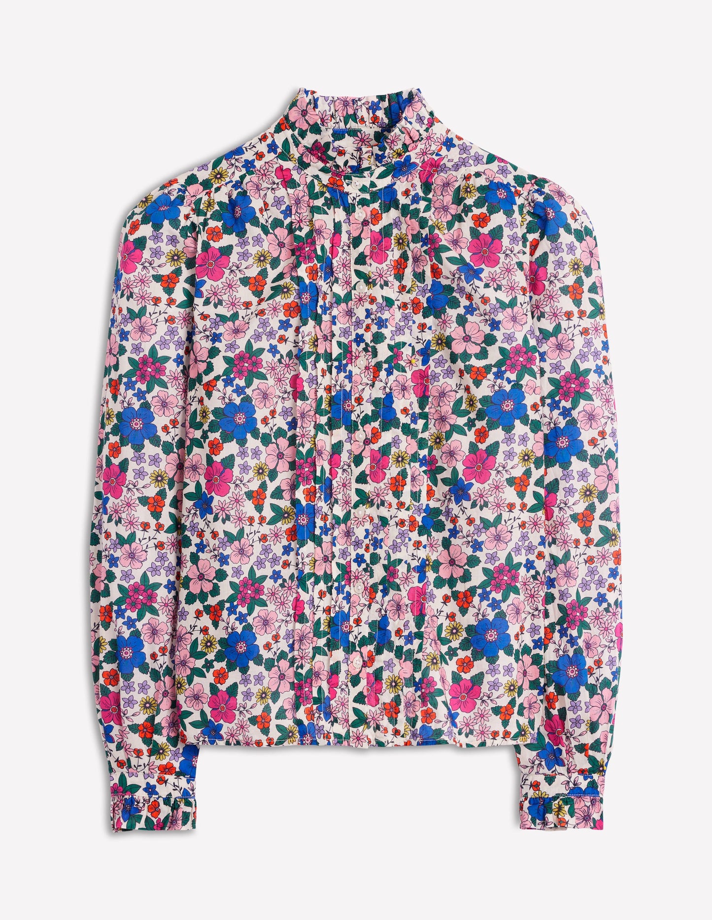 Felicity Cotton Blouse-Multi, Blossom Scatter