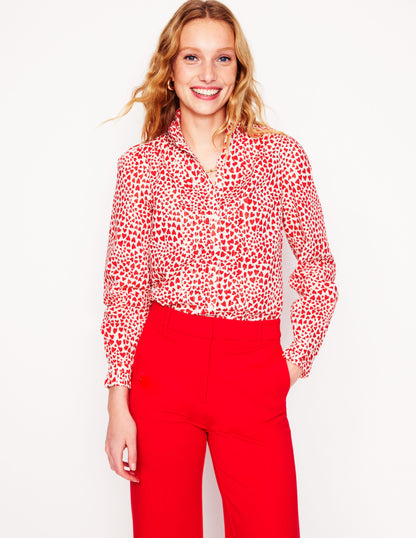 Felicity Cotton Blouse-Ivory, Heart Cluster