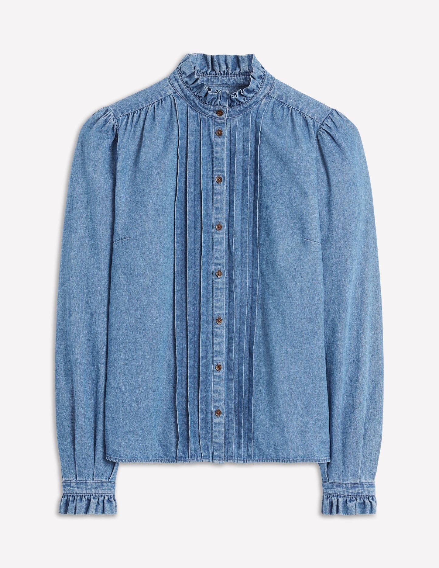 Felicity Denim Blouse-Light Authentic