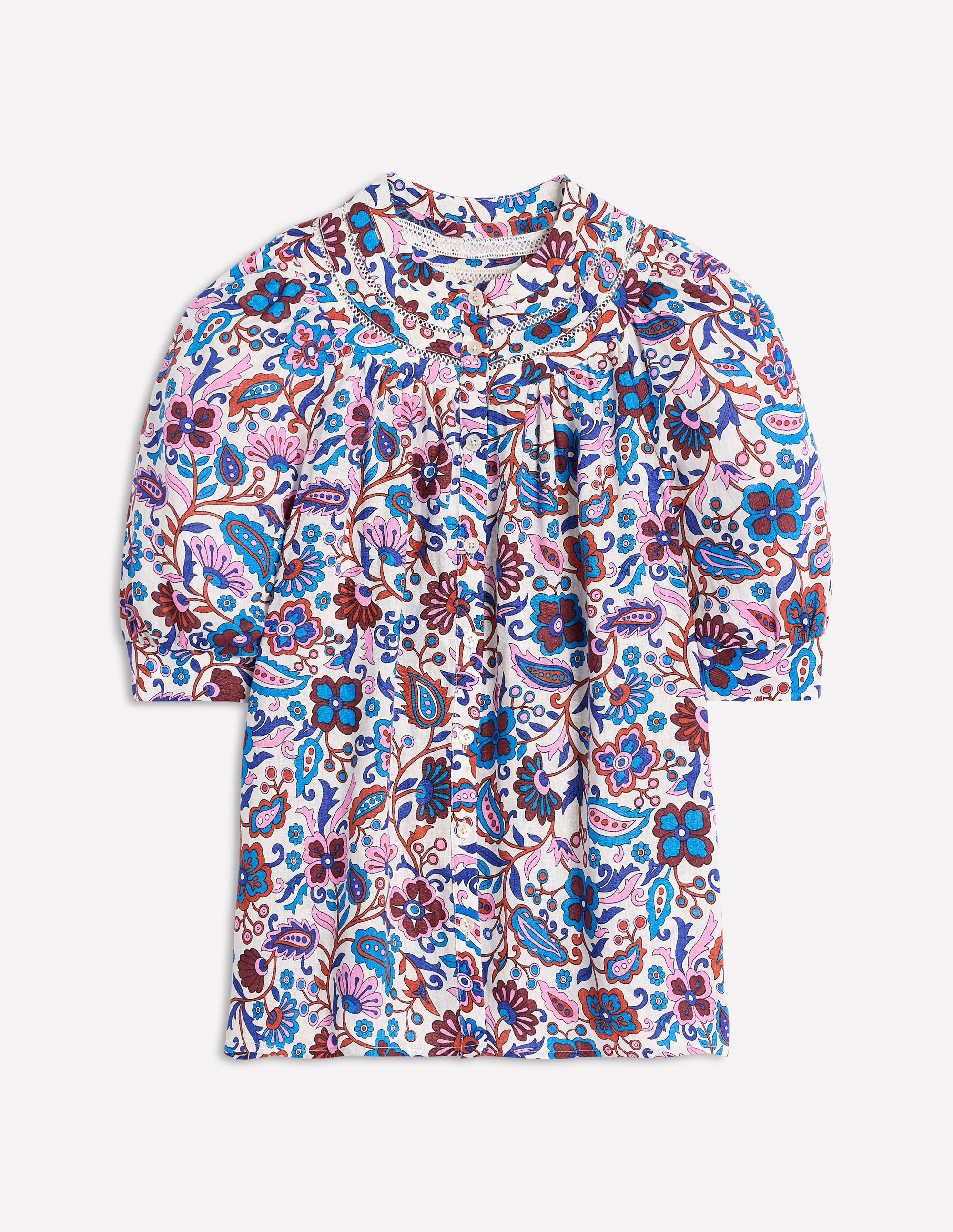 Top Bea en lin-Multi, motif Oriental Paradise - Image 5