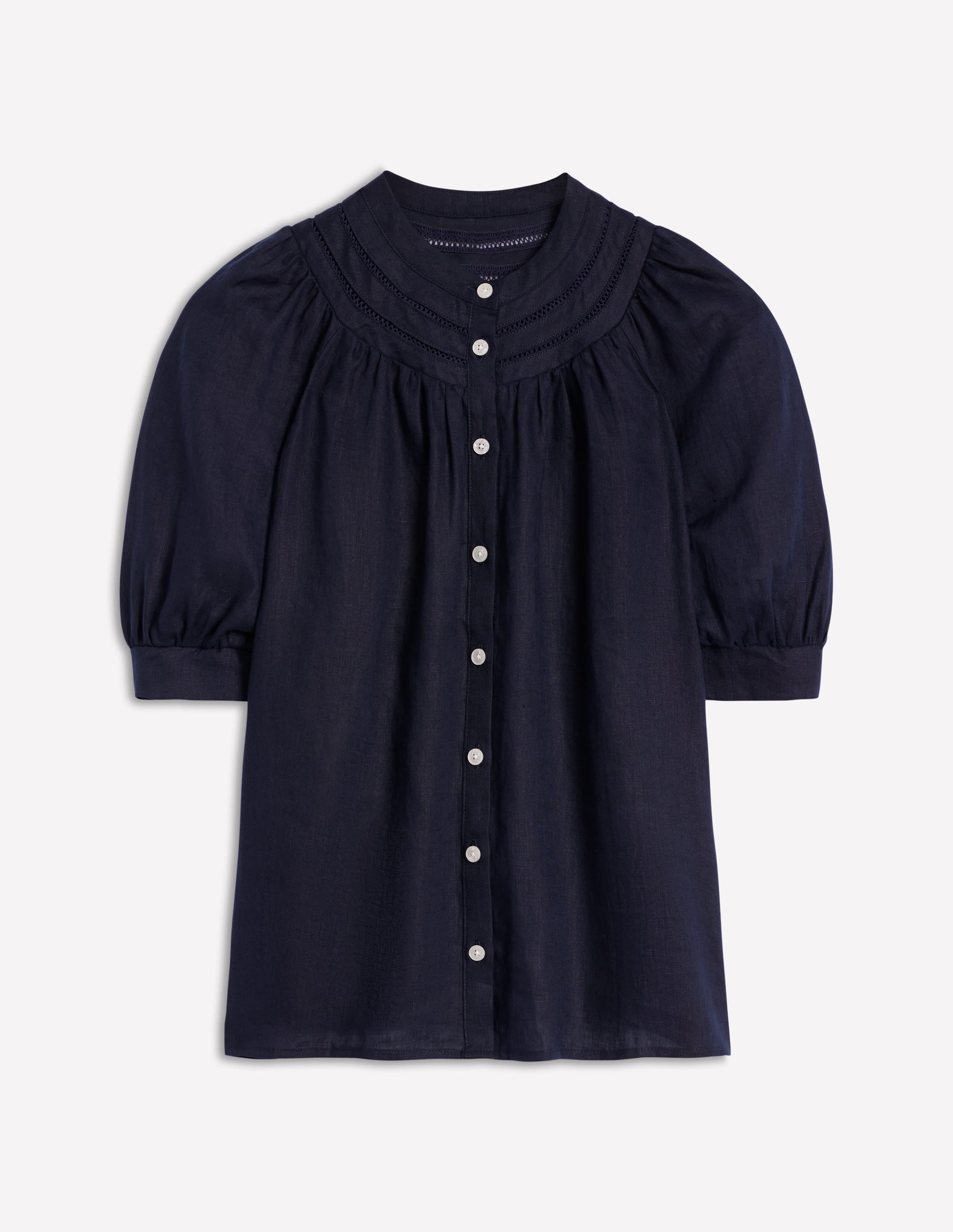 Top Bea en lin-Bleu Marine - Image 5