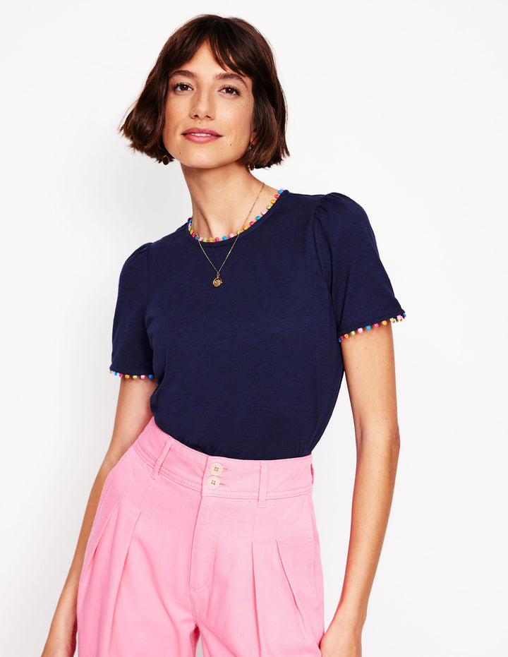 Ali Jersey-T-Shirt-Marineblau, Bunt