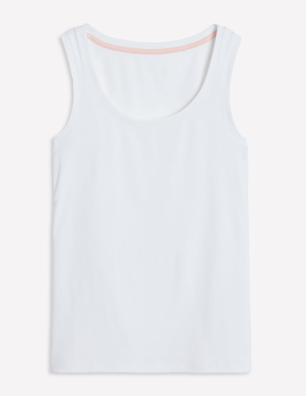 Essential Scoop-Neck Vest-White