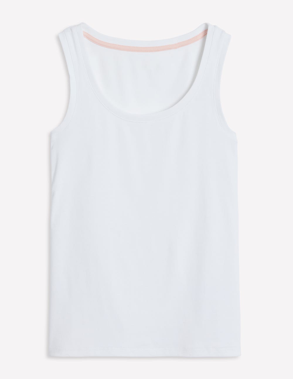 Basic-Top mit tiefem Rundhalsausschnitt-Weiß - Image 6