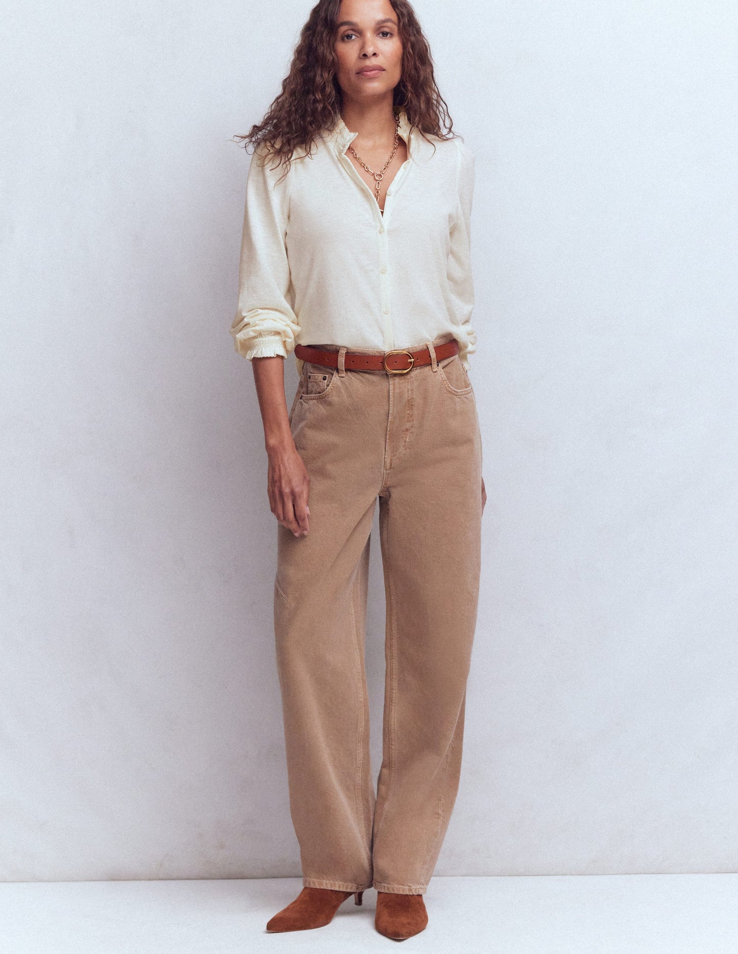 Chemise Effie à smocks-Ivoire