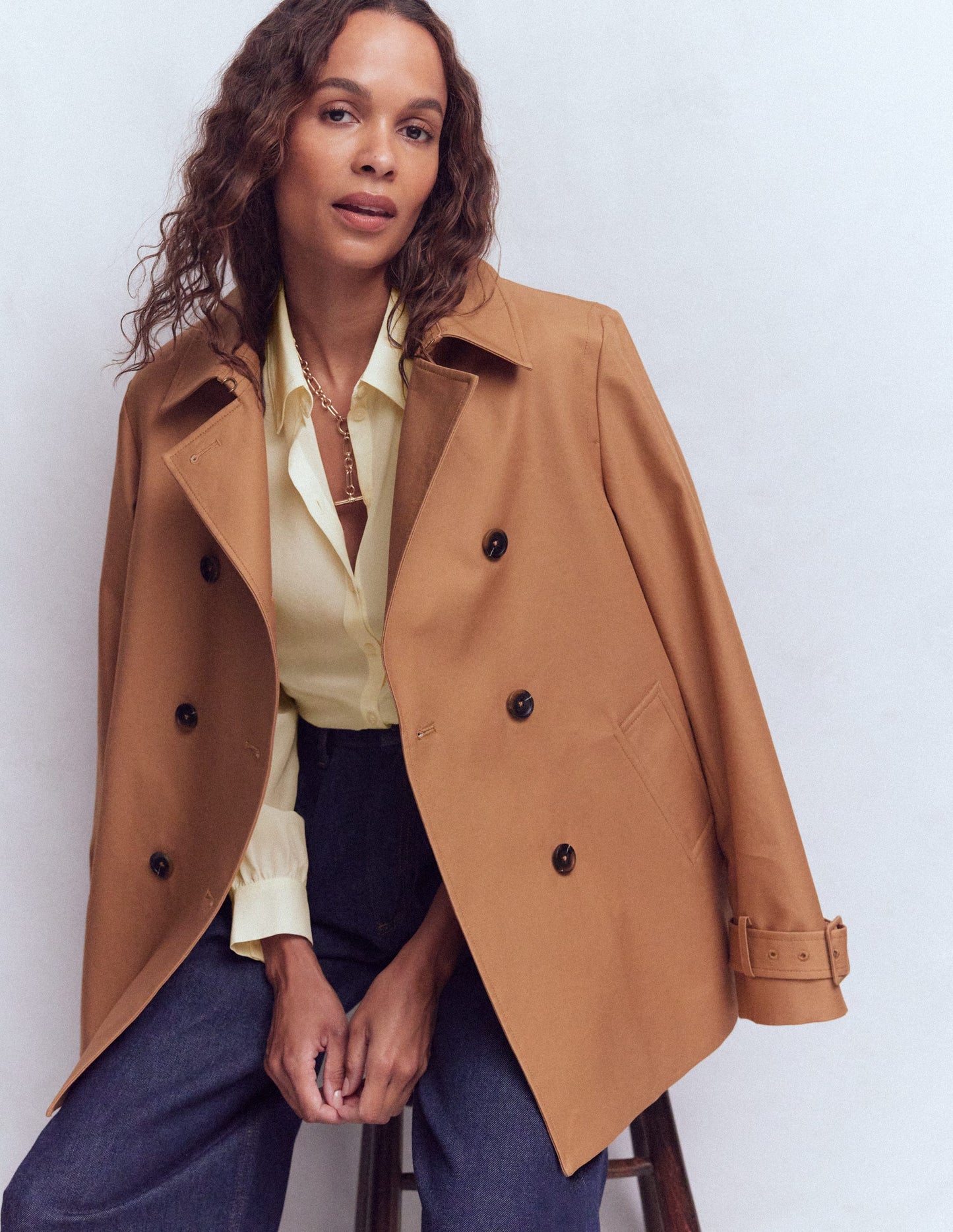 Sara Seidenhemd-Naturweiß