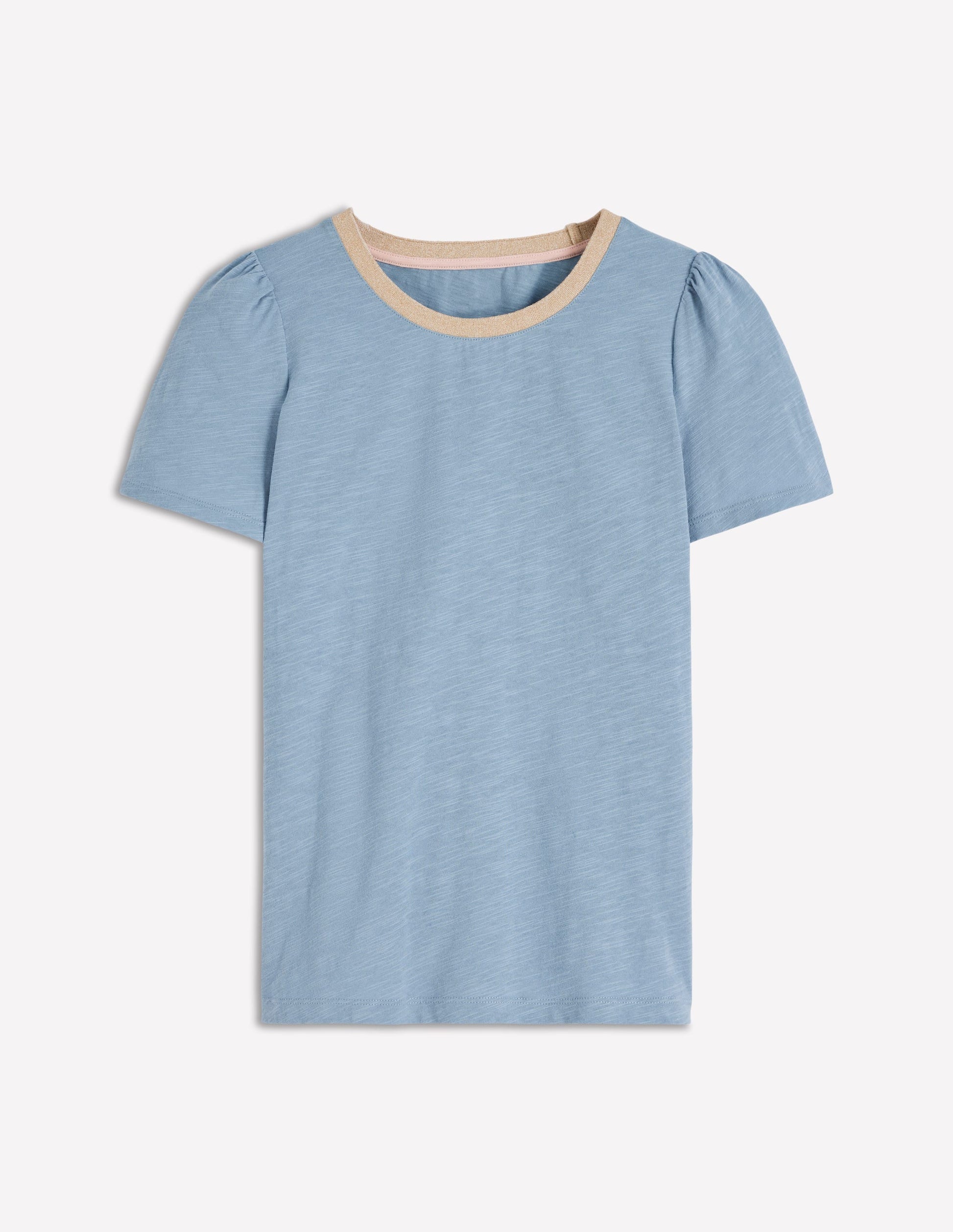 T-Shirt mit Metallic-Besatz-Französisches Blau-5