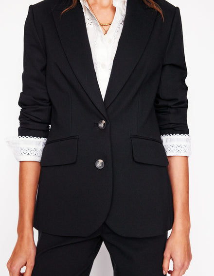 Marylebone Ponte-Blazer-Schwarz