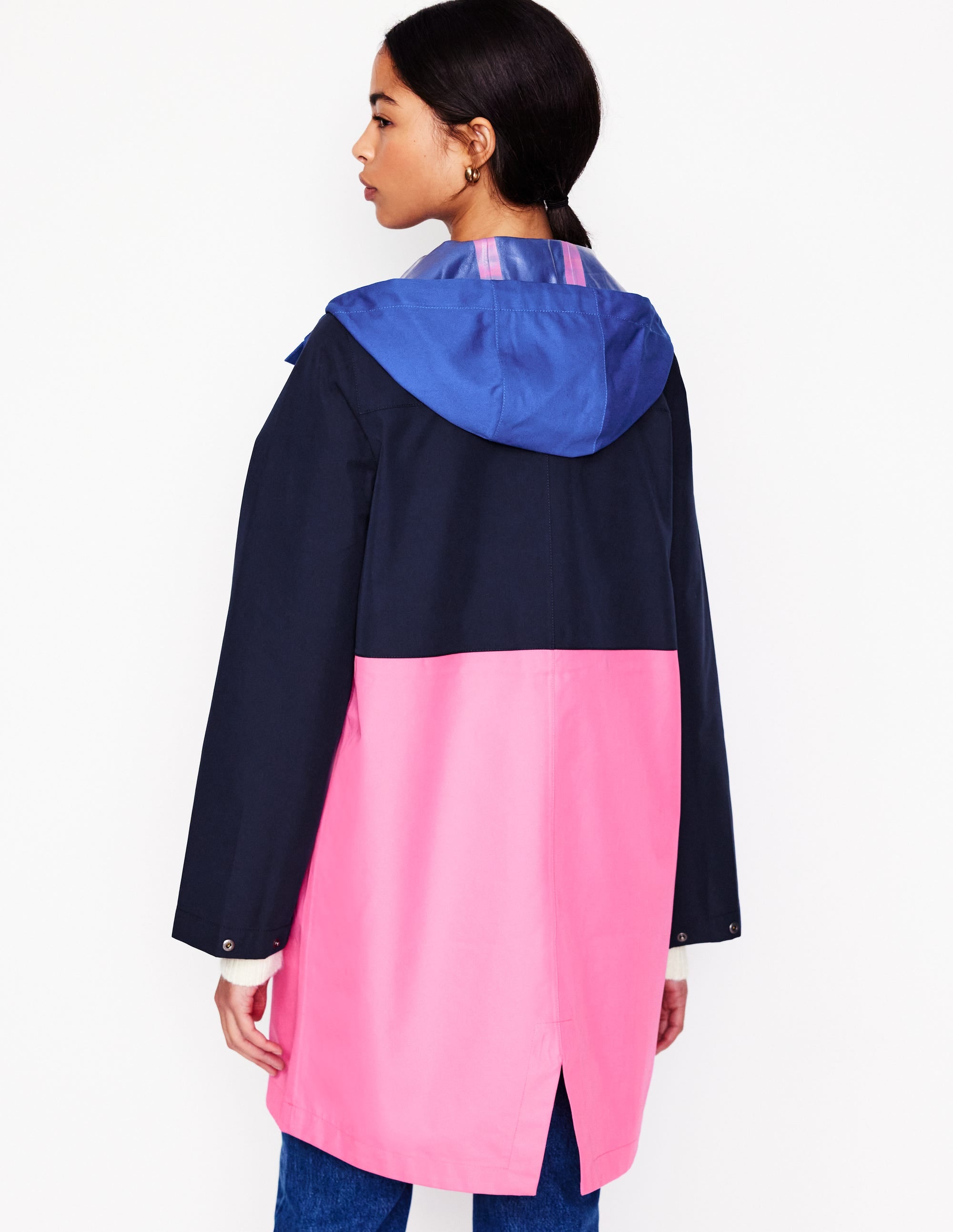 Manteau Wells imperméable à capuche-Colour Block - Image 3