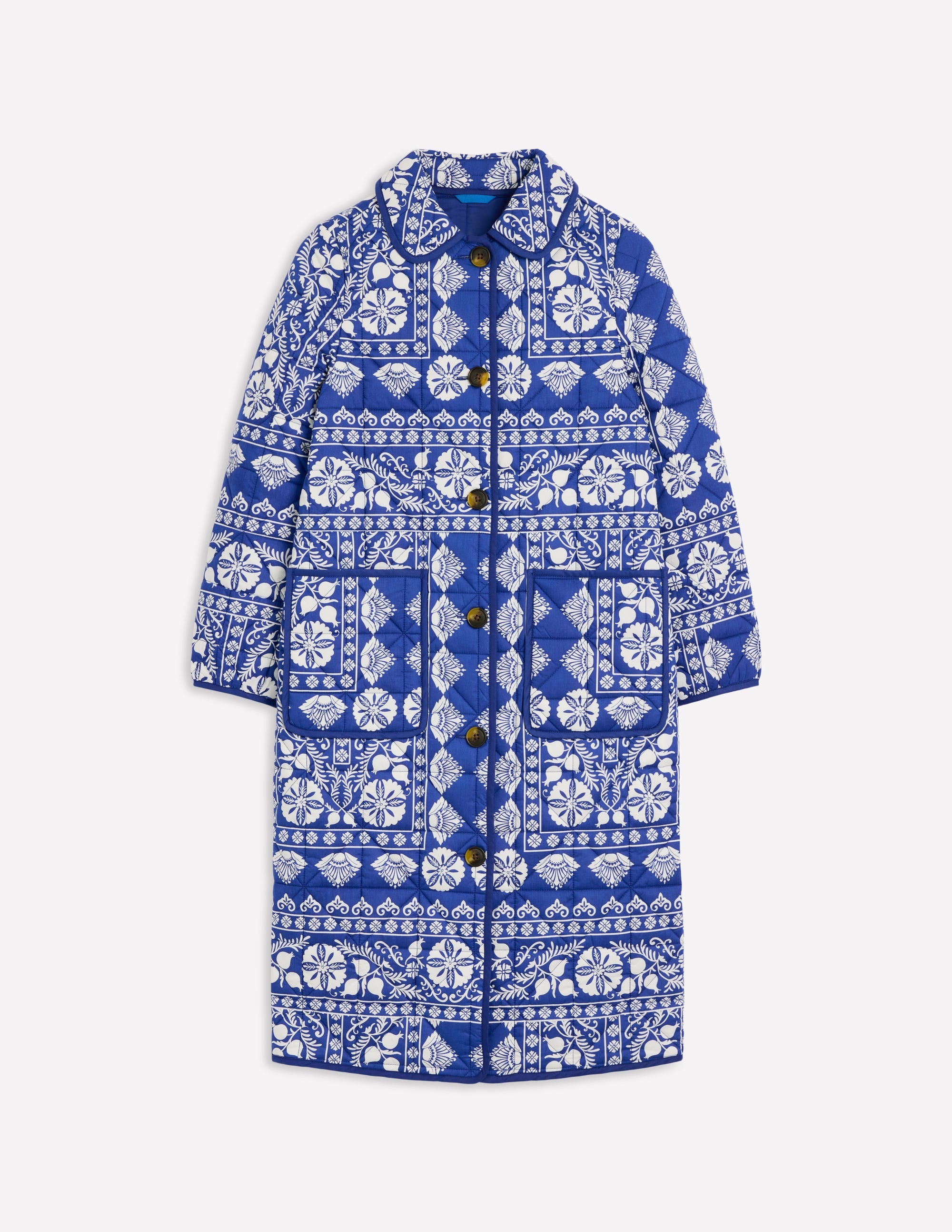Manteau matelassé doux-Bleu vif, motif Ornate Border - Image 7