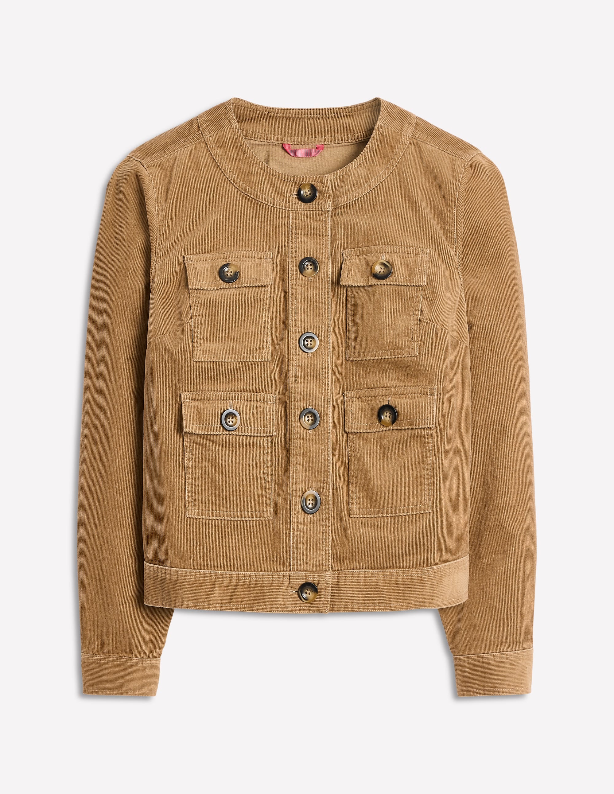 Veste décontractée sans col-Cappuccino - Image 5