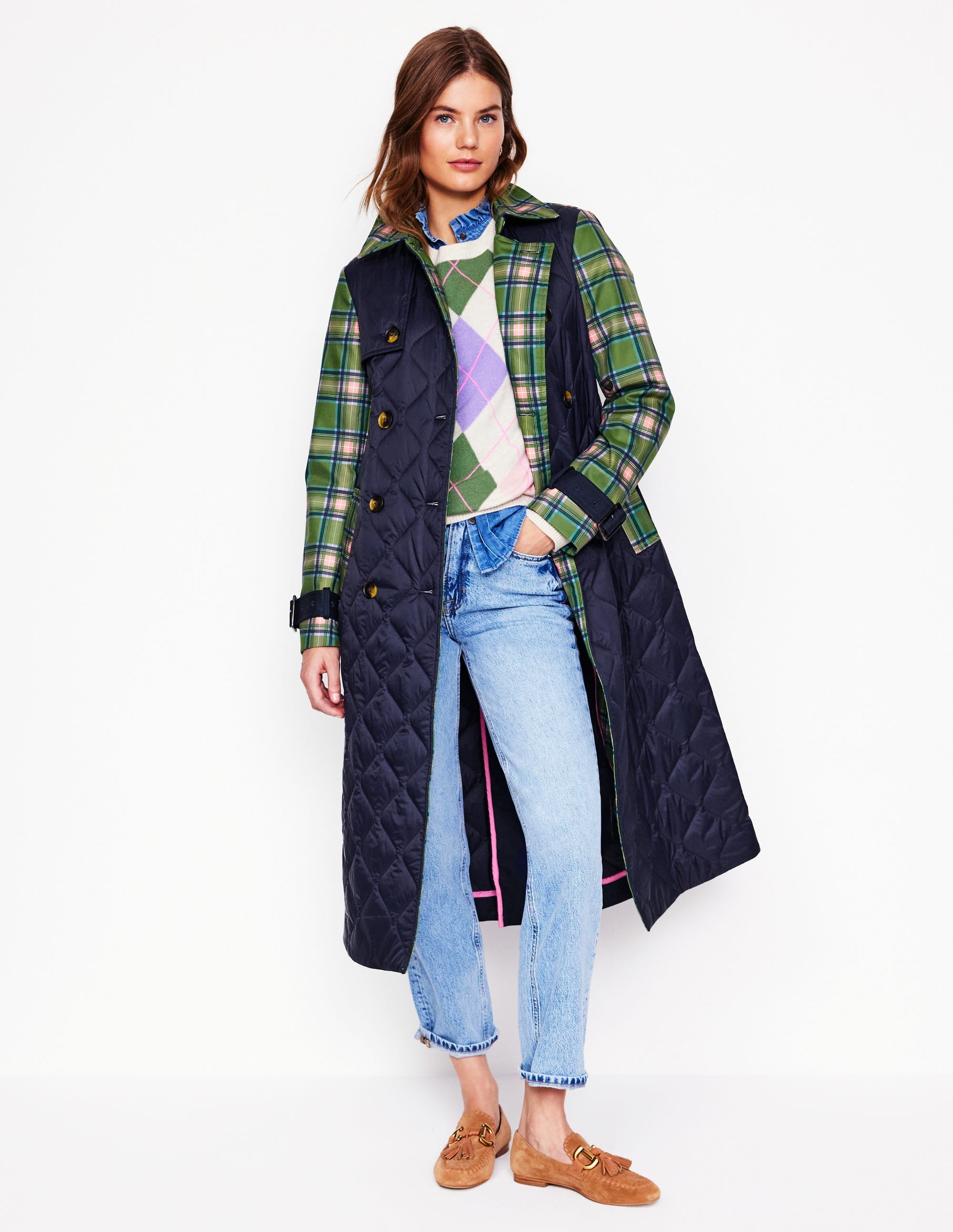 Gesteppter Trenchcoat-Marineblaue - Image 1