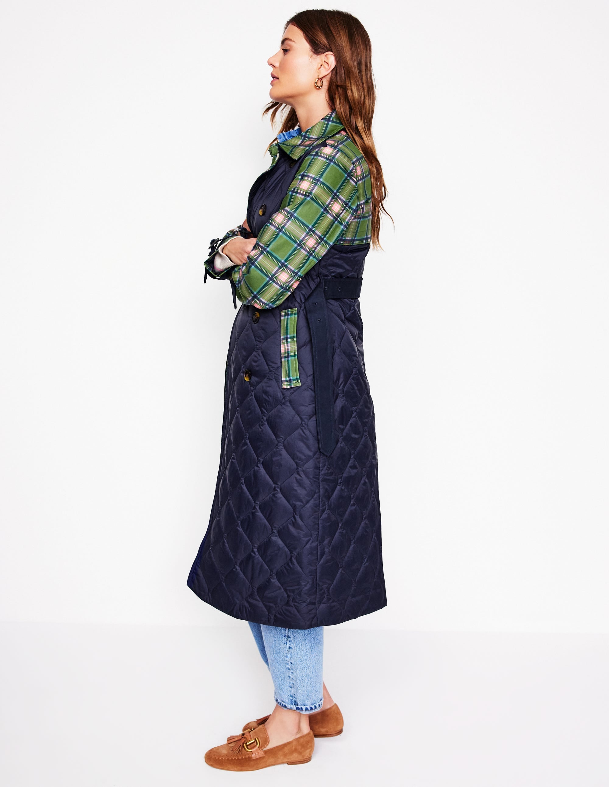 Gesteppter Trenchcoat-Marineblaue - Image 4