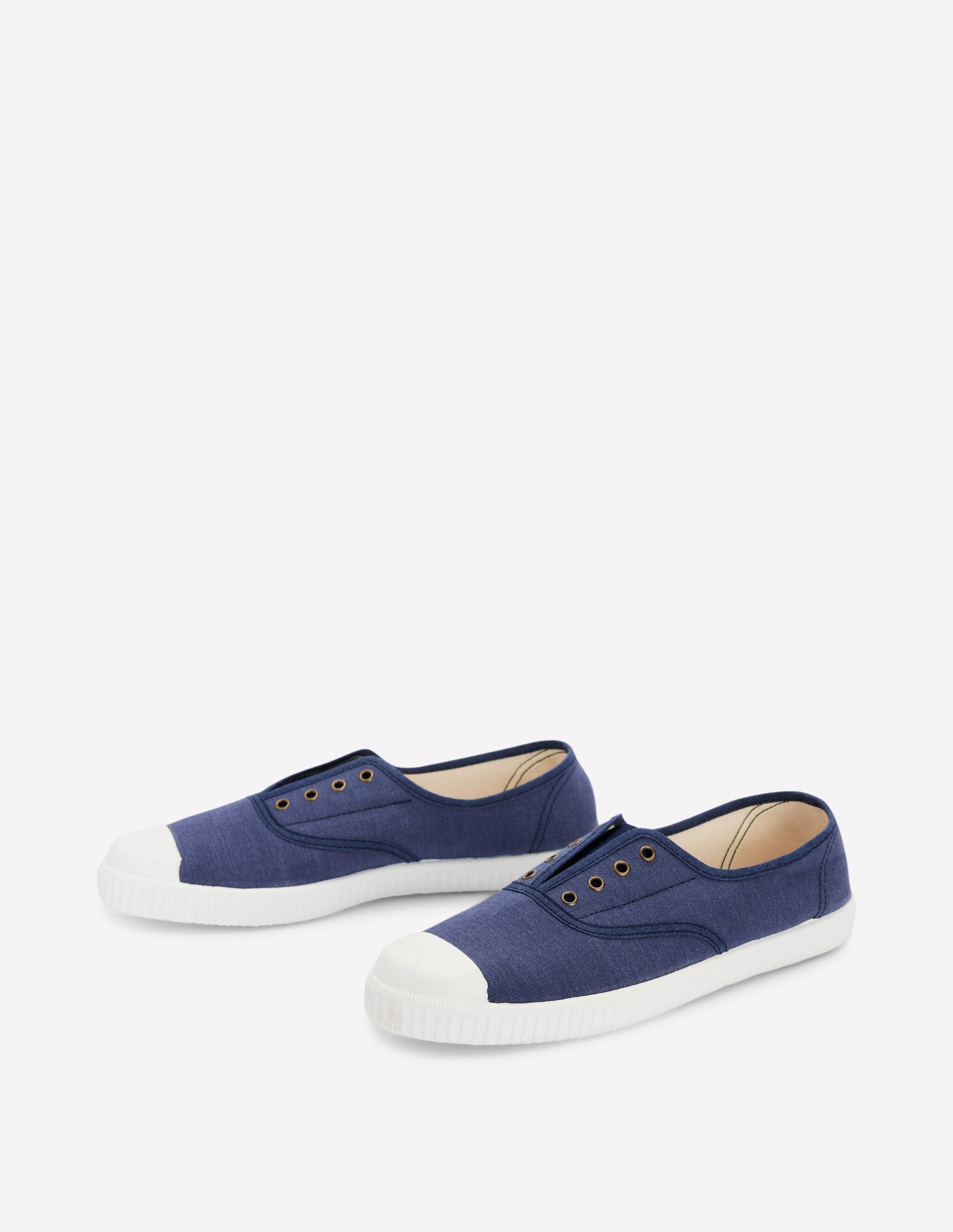Canvas-Turnschuhe ohne Schnürung-Marineblaue - Image 3