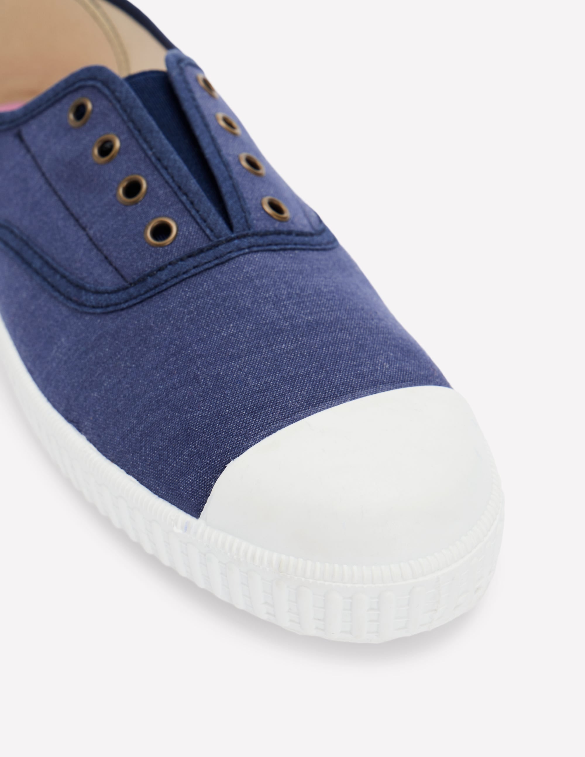 Canvas-Turnschuhe ohne Schnürung-Marineblaue - Image 4