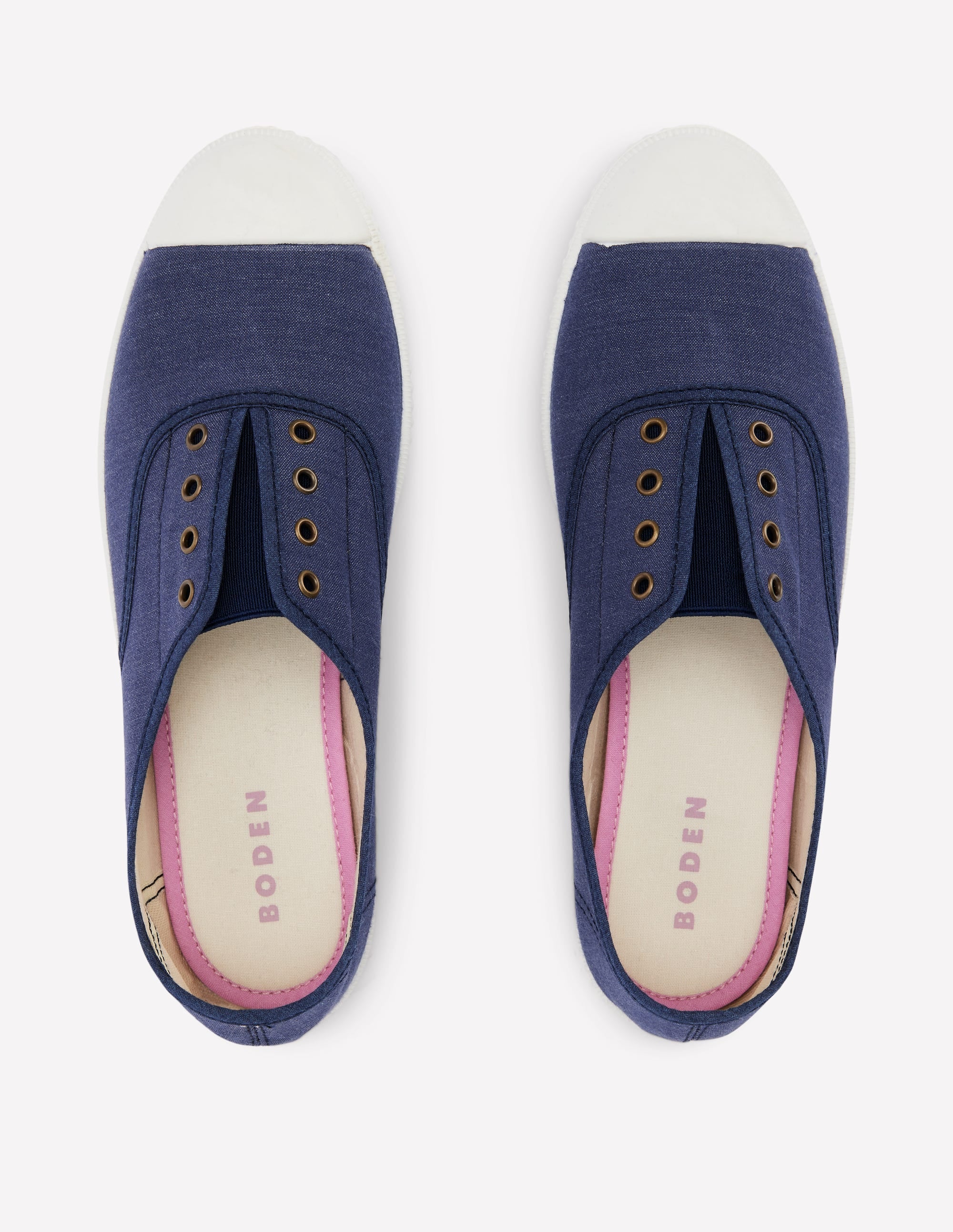 Canvas-Turnschuhe ohne Schnürung-Marineblaue - Image 5
