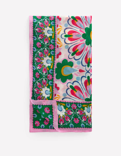 Foulard imprimé façon paréo-Multi, motif Decorative Dandelion