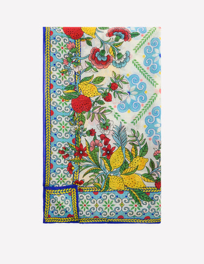 Foulard imprimé façon paréo-Multi, motif Citrus Vine Tile-2