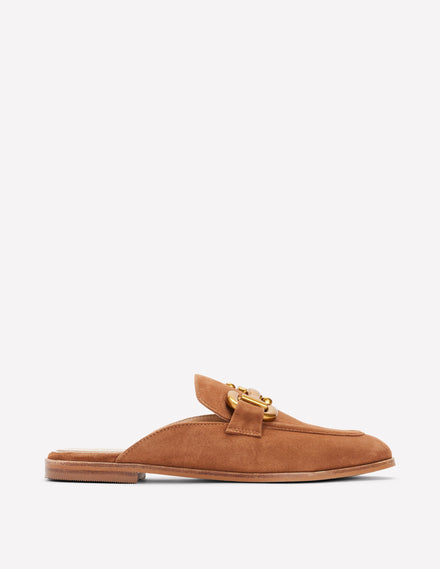 Iris Pantoletten-Loafer mit Trensendetail-Hellbraun