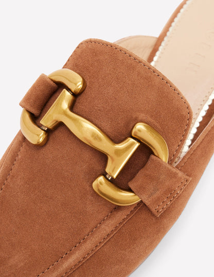 Iris Pantoletten-Loafer mit Trensendetail-Hellbraun