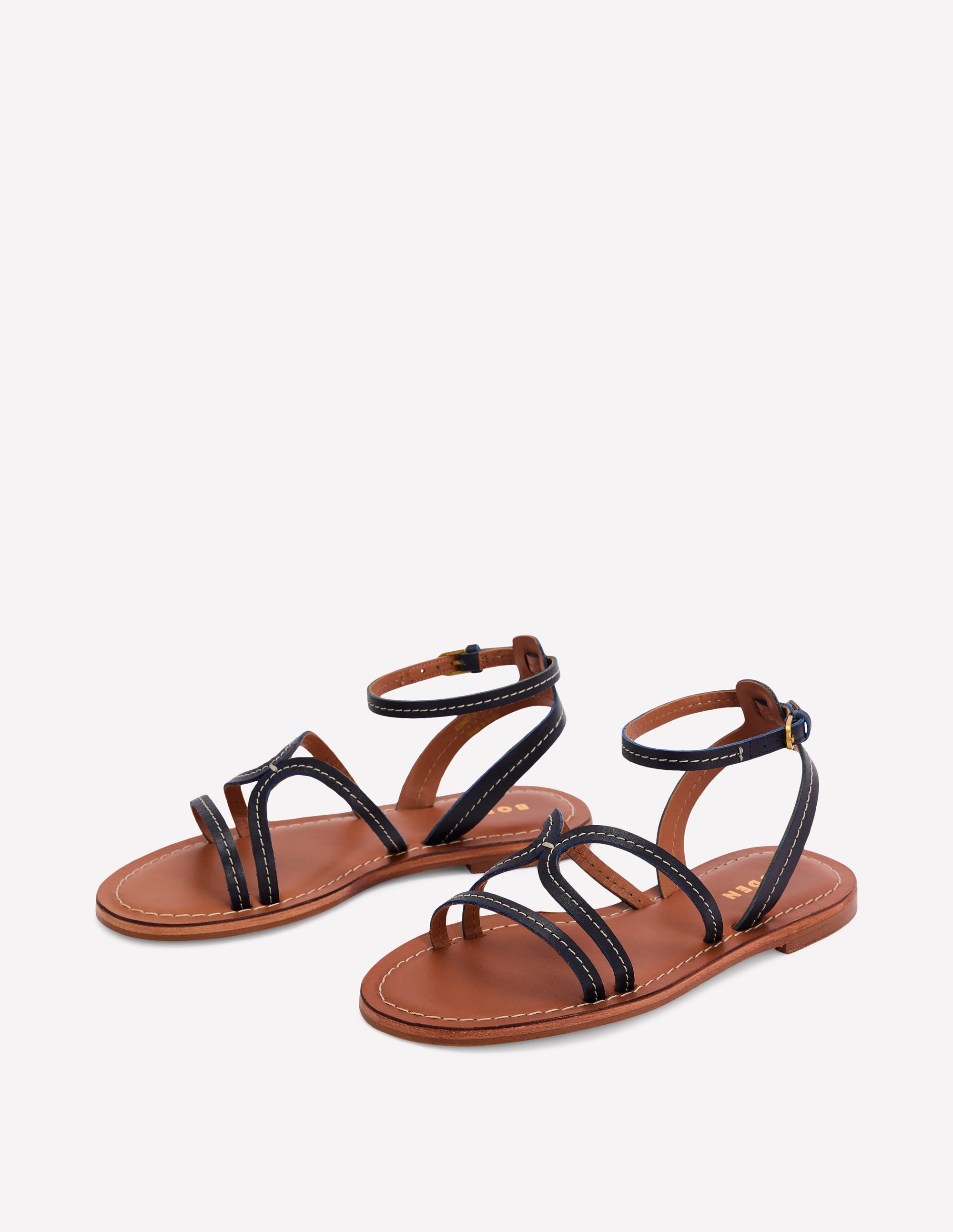 Flache Freizeit-Sandalen-Marineblau - Image 3