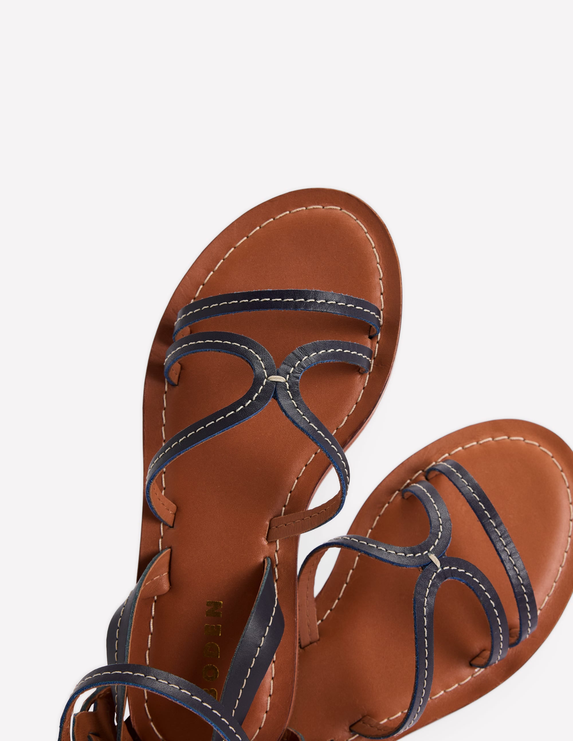 Flache Freizeit-Sandalen-Marineblau - Image 4
