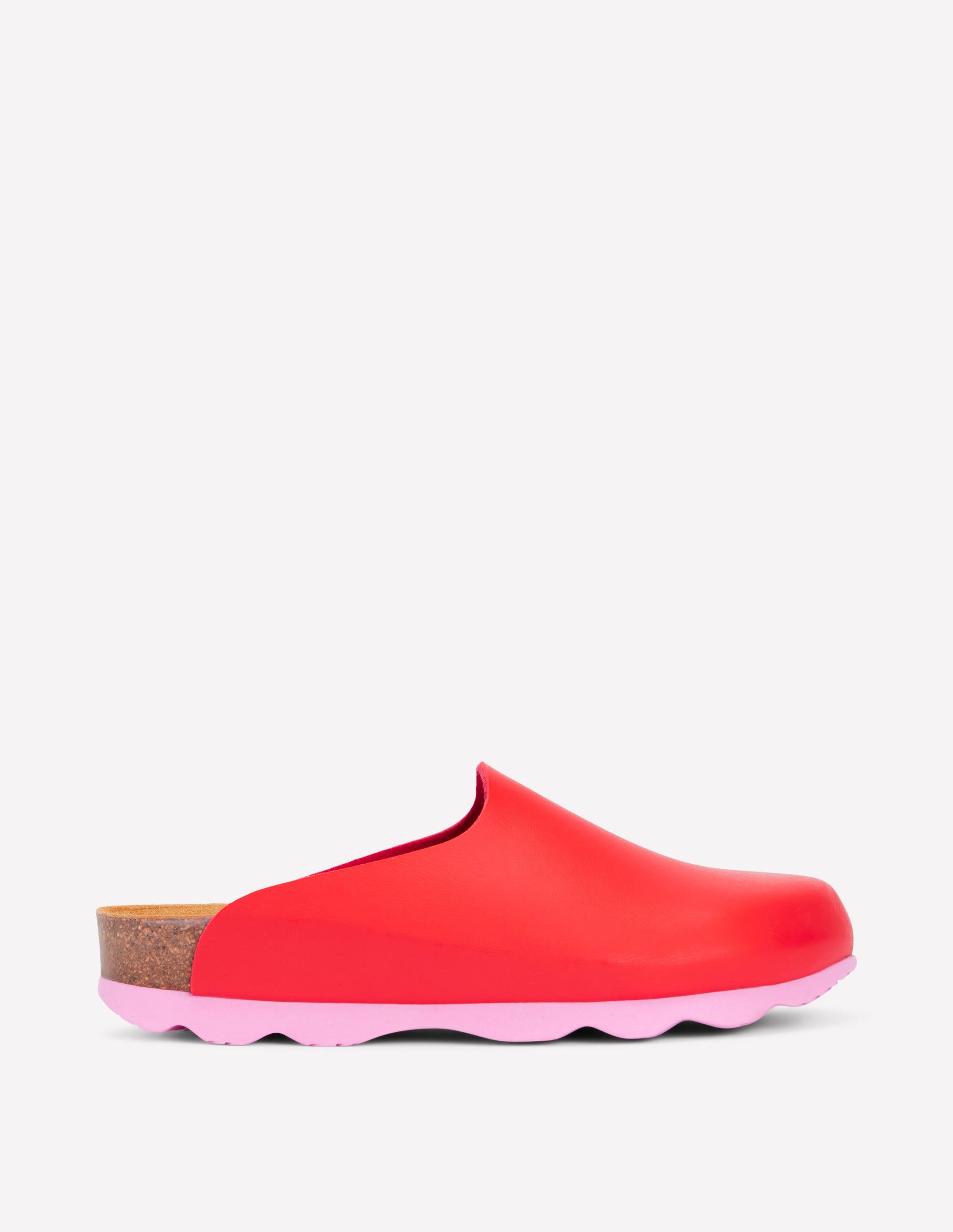 Lyla Clogs in Blockfarben-Briefkastenrot/Sanftes Rosa - Image 1