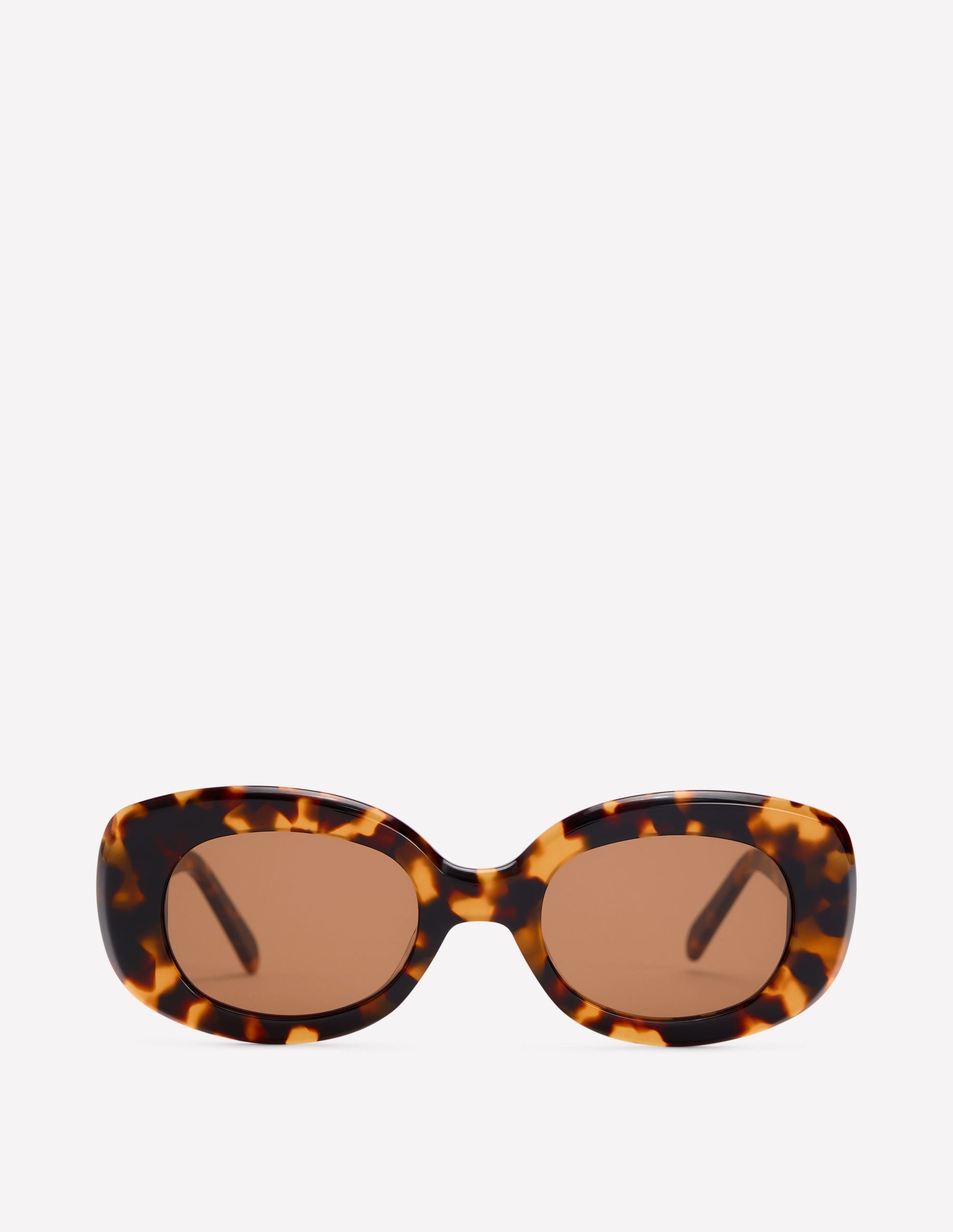 Thick Oval Sunglasses-Classic Tort-1